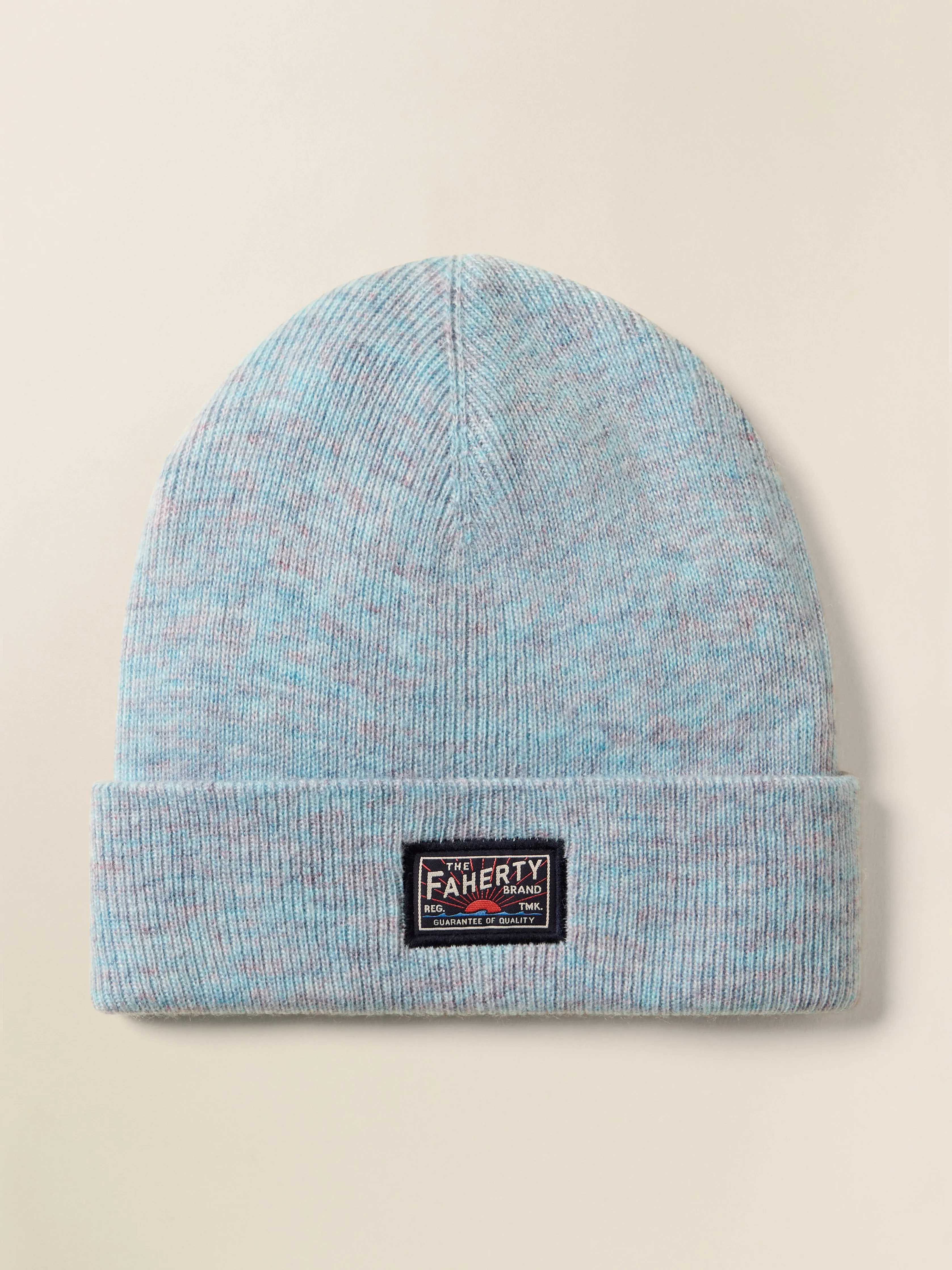 Faherty Logo Beanie - Montana Blue sold by Faherty