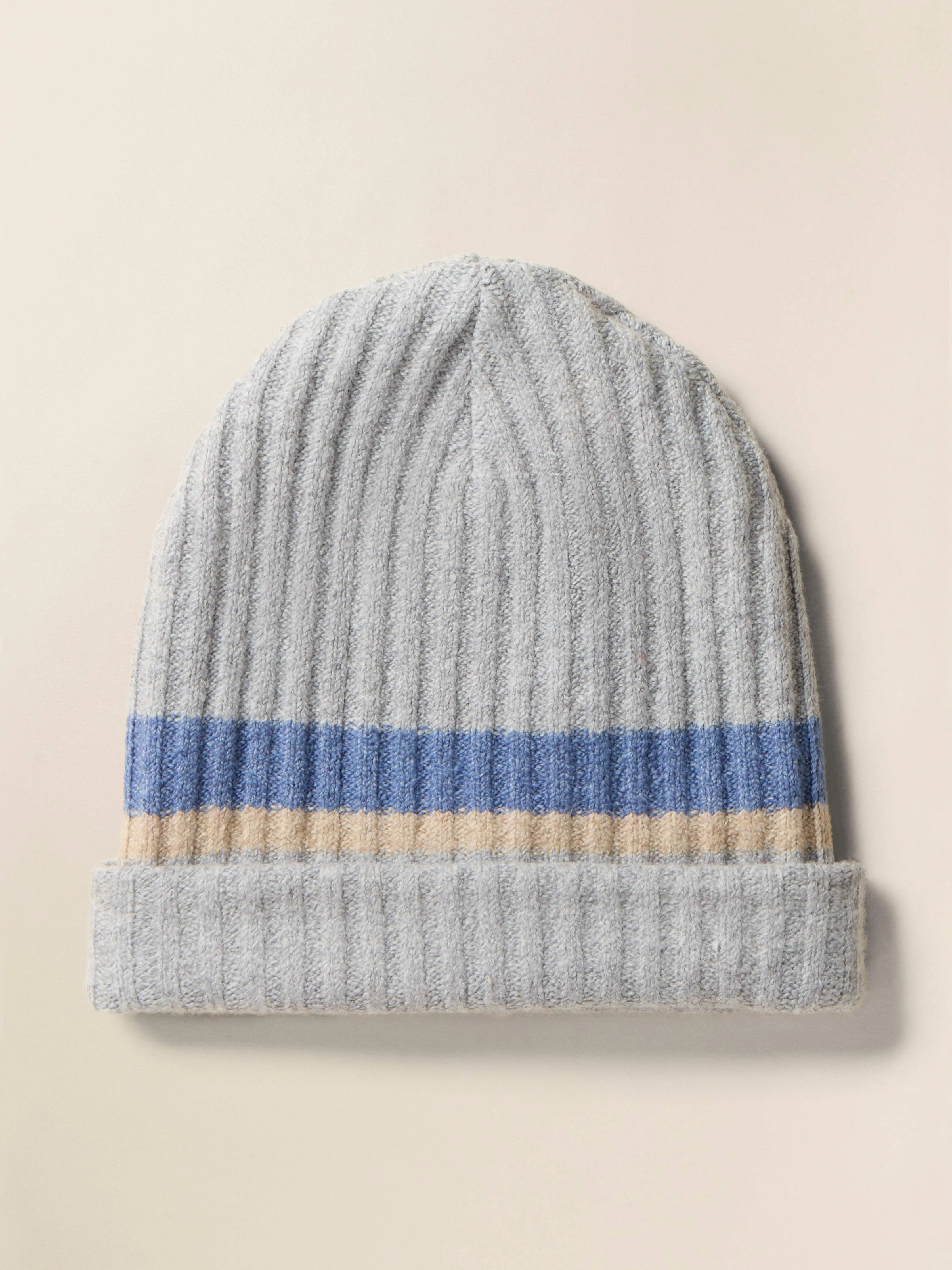 Jackson Slouchy Rib Beanie - Oatmeal Heather sold by Faherty
