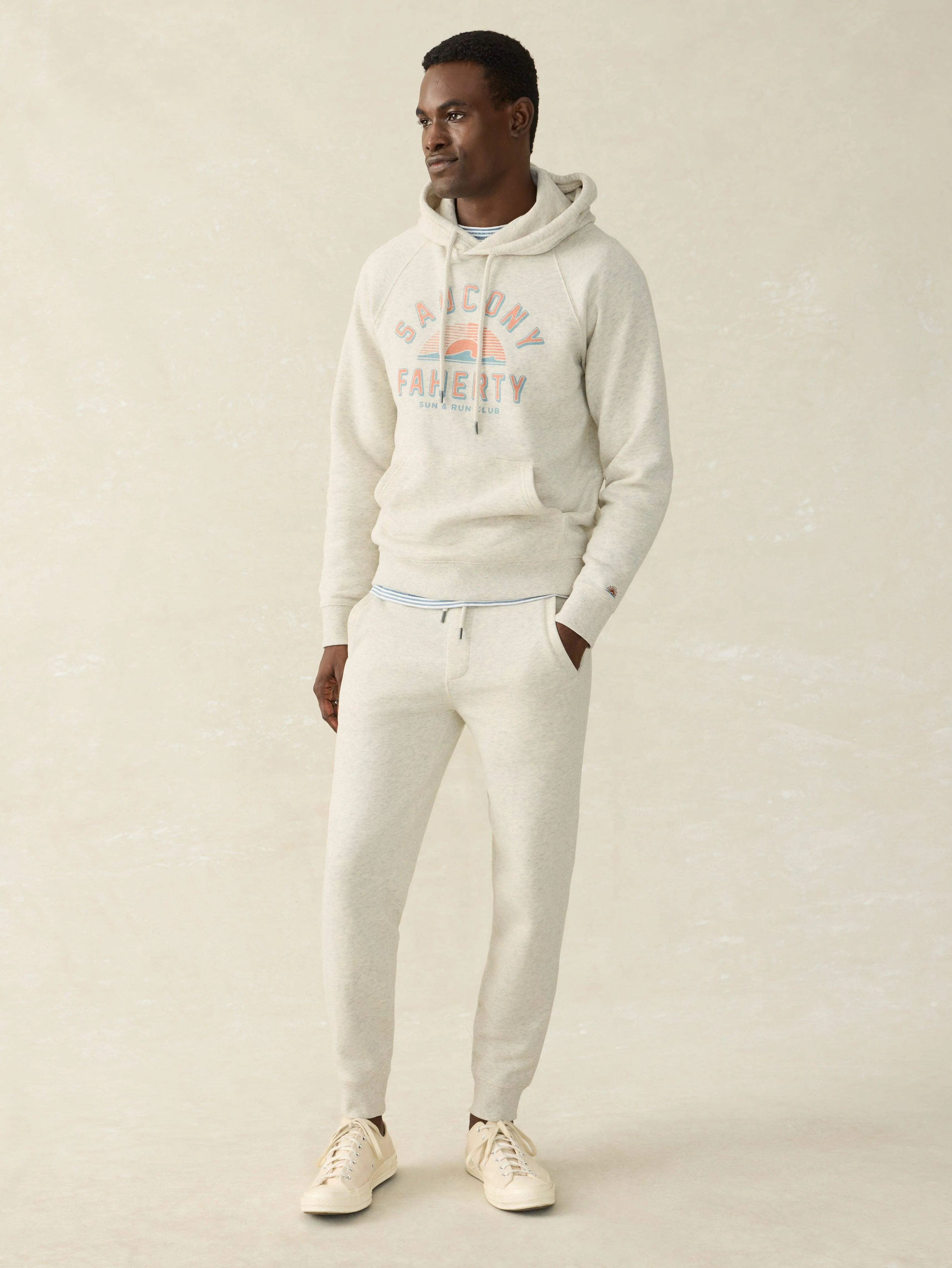 Saucony Fleece Hoodie - Antique Ivory Heather sold by Faherty product image thumbnail 4