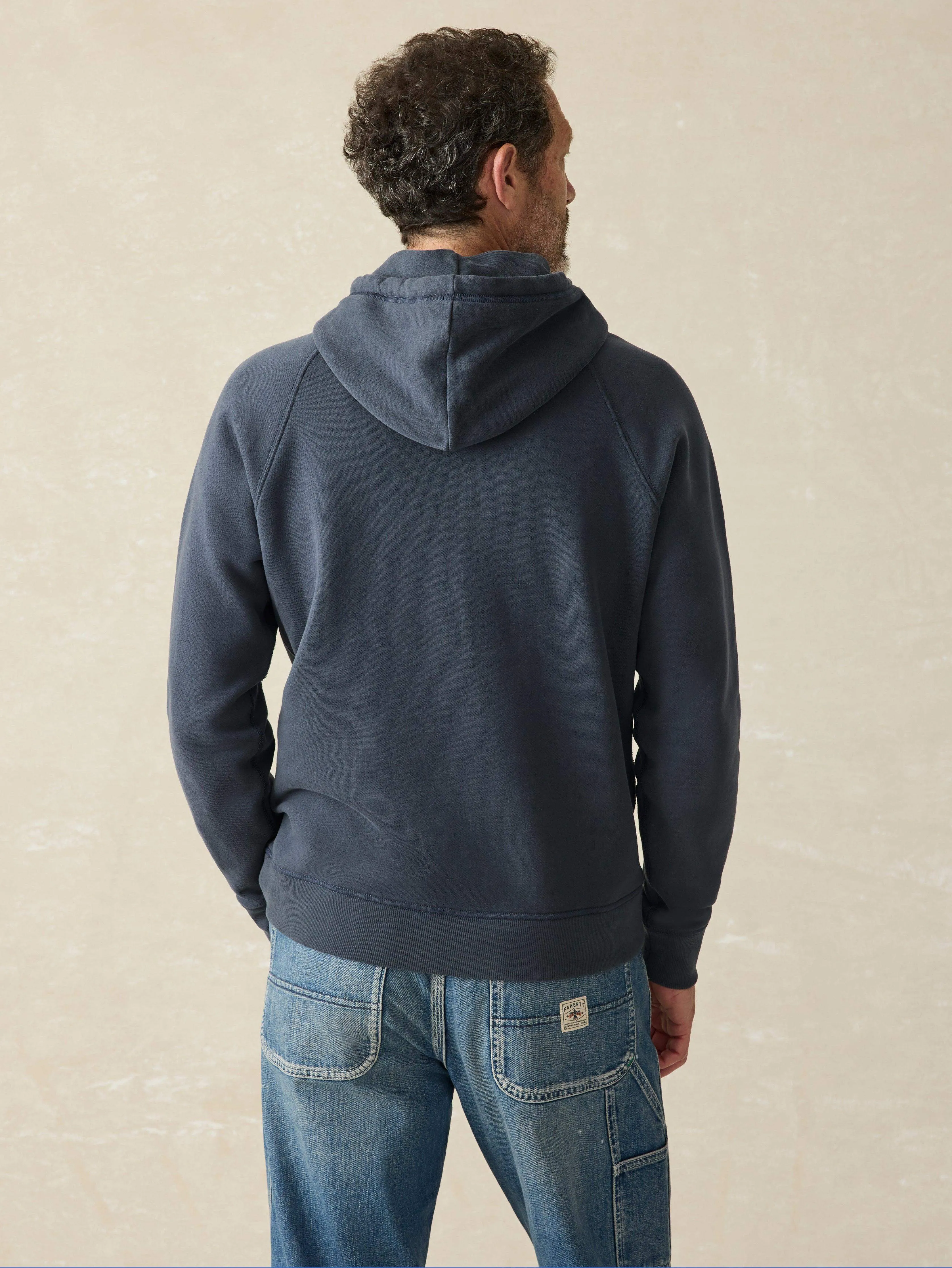High Standard Fleece Hoodie - Blue Nights sold by Faherty product image thumbnail 5
