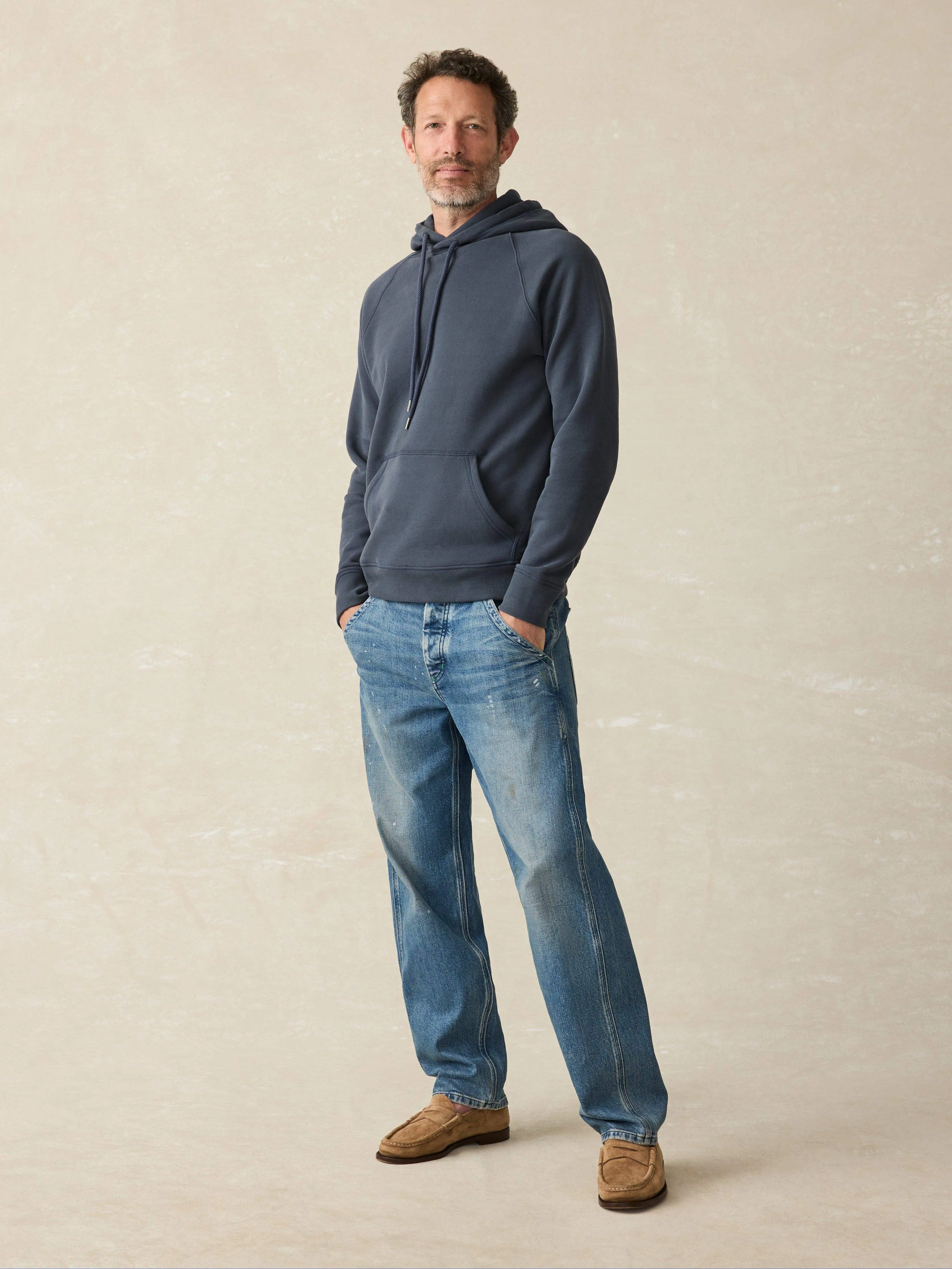 High Standard Fleece Hoodie - Blue Nights sold by Faherty product image thumbnail 4
