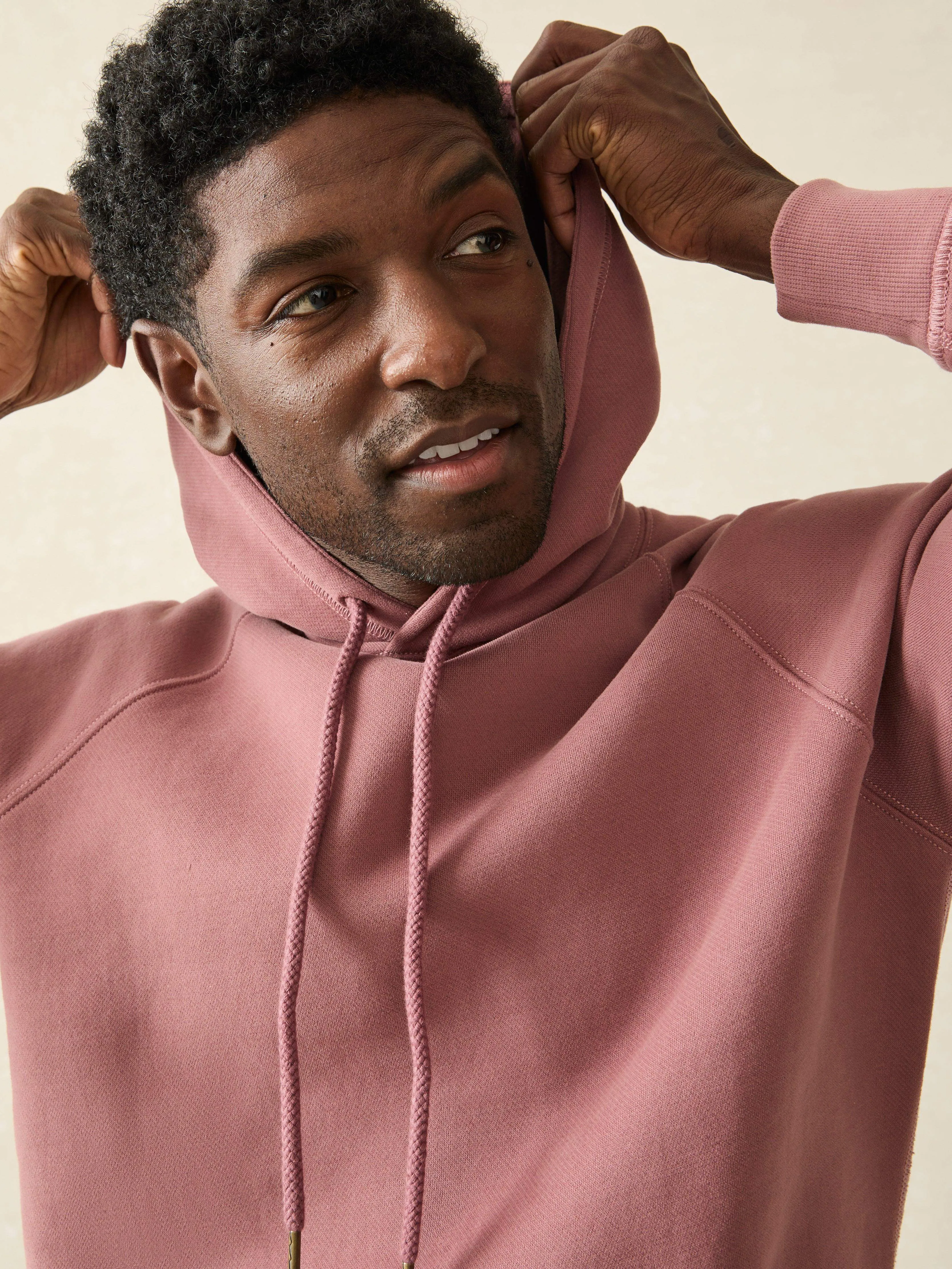 High Standard Fleece Hoodie - Cocoa Mauve sold by Faherty product image thumbnail 2