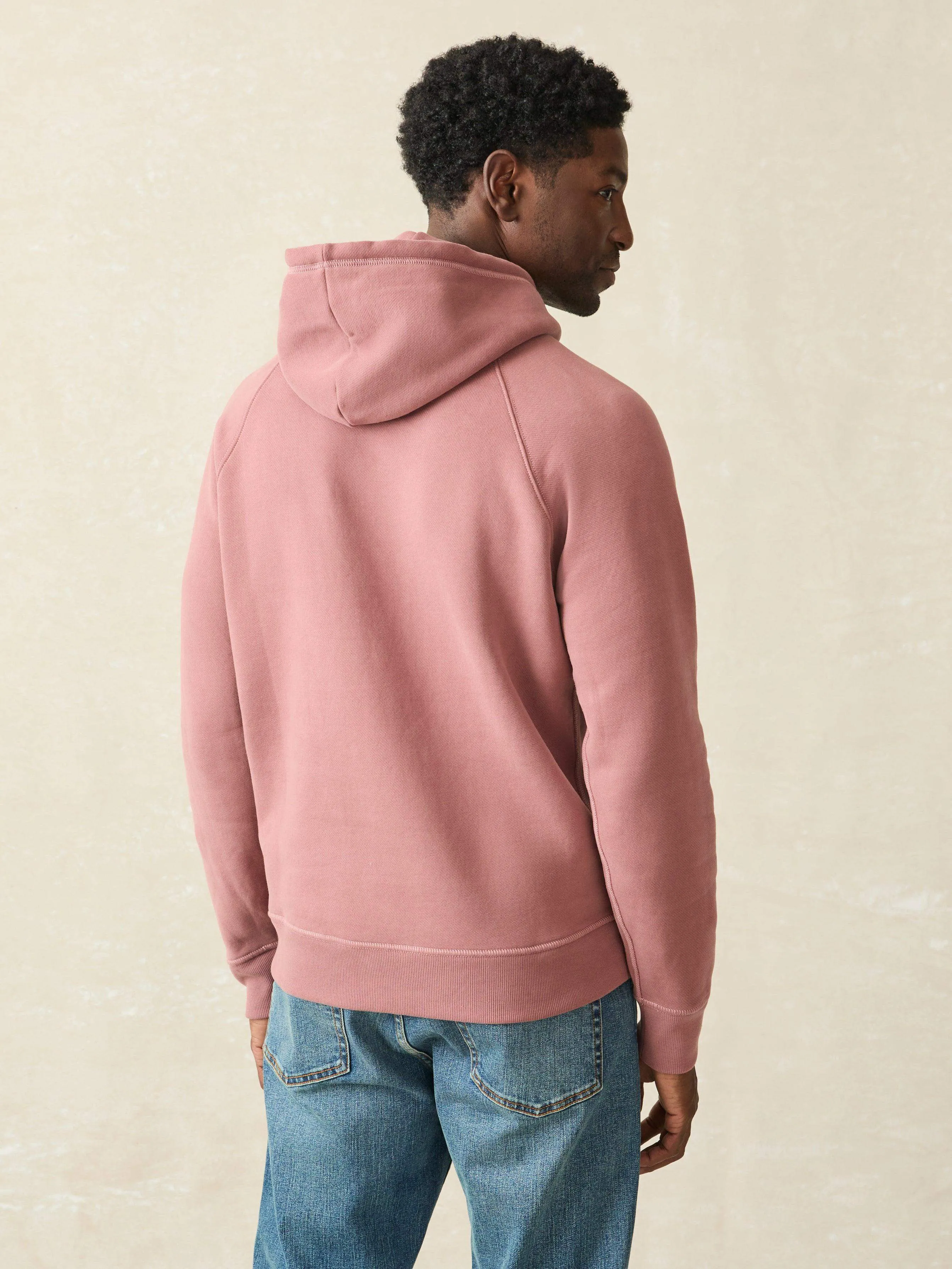 High Standard Fleece Hoodie - Cocoa Mauve sold by Faherty product image thumbnail 5