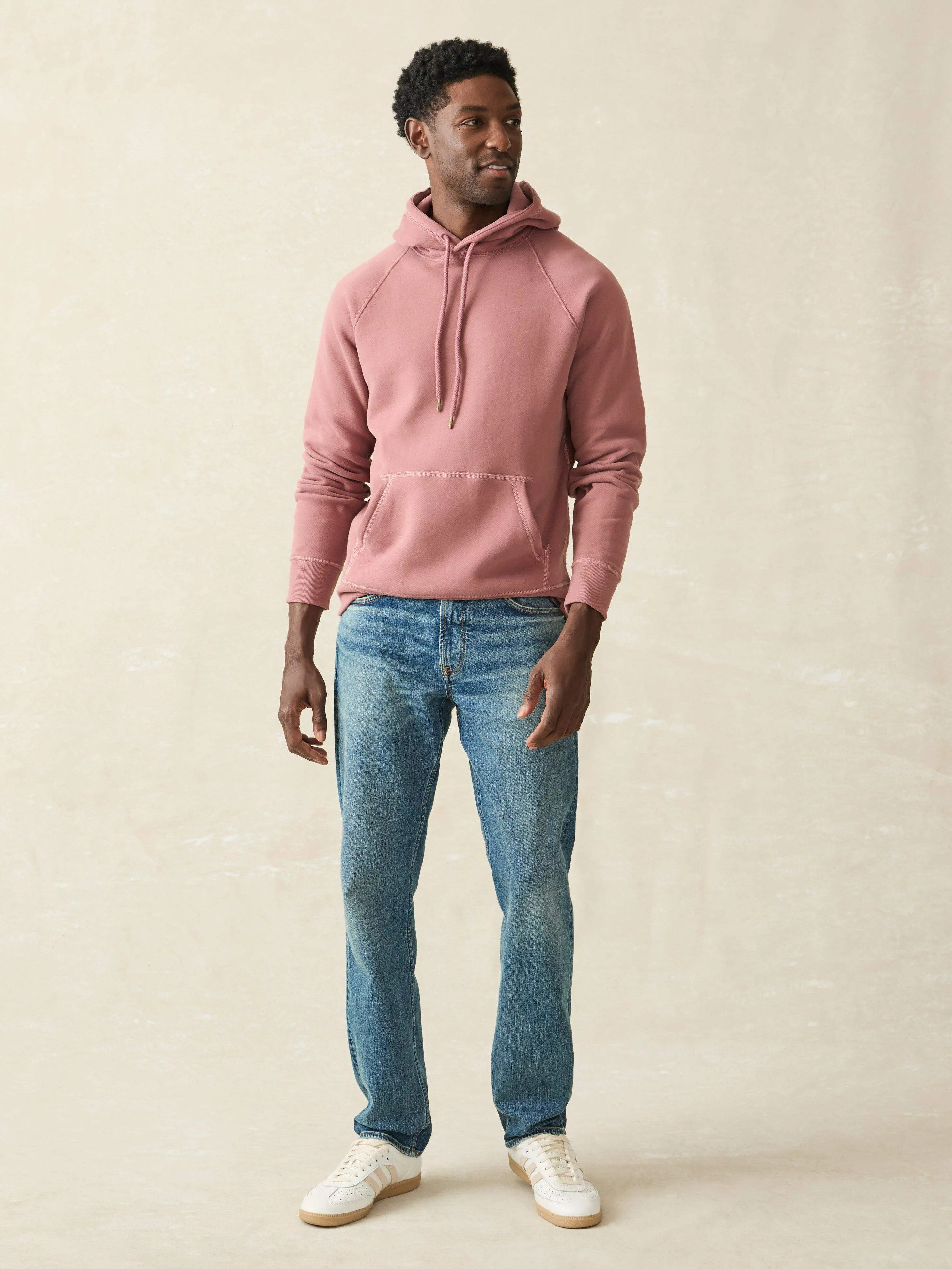 High Standard Fleece Hoodie - Cocoa Mauve sold by Faherty product image thumbnail 3