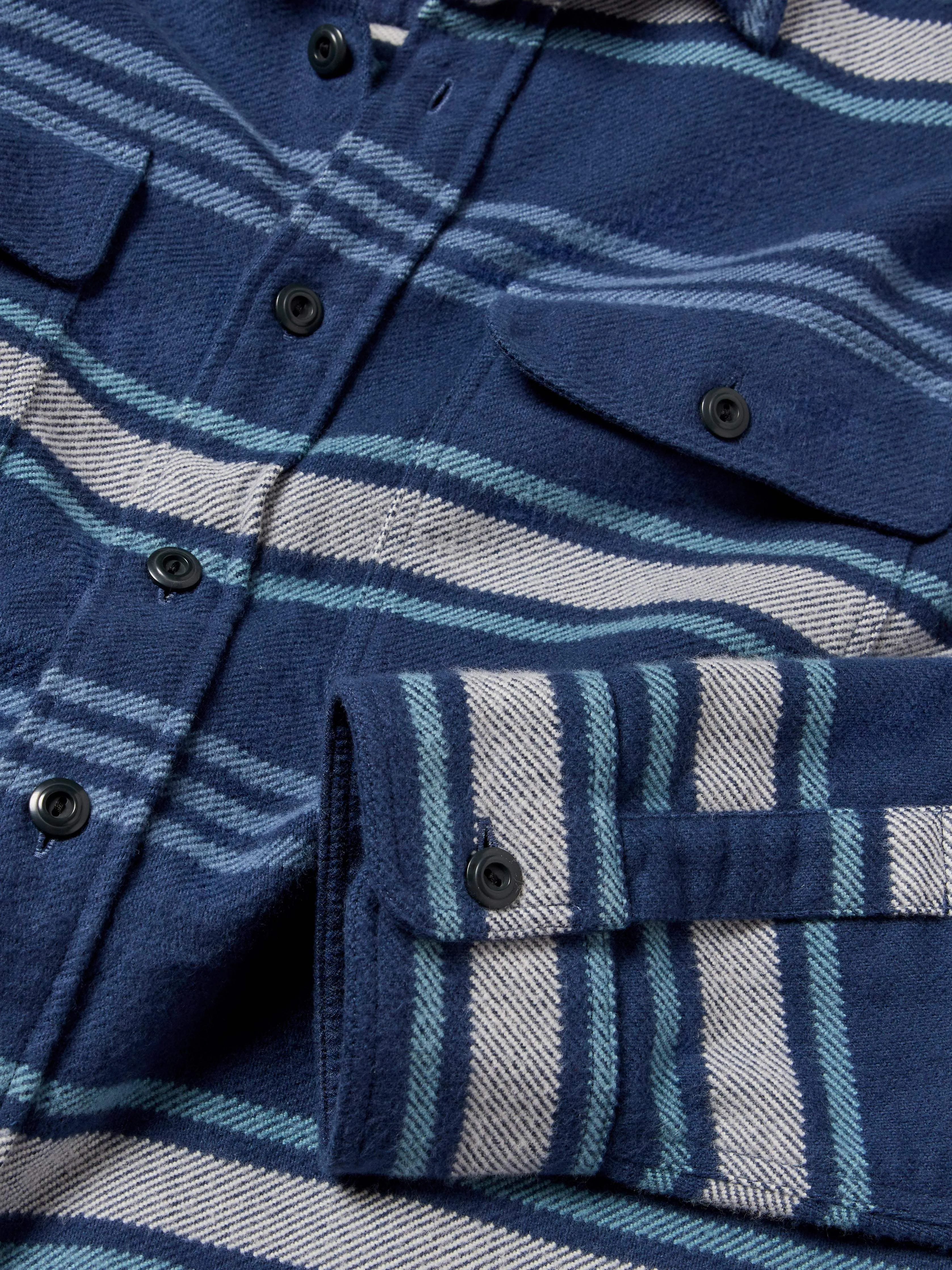 Wavebreaker Shirt - Winter Summit Stripe sold by Faherty product image thumbnail 2