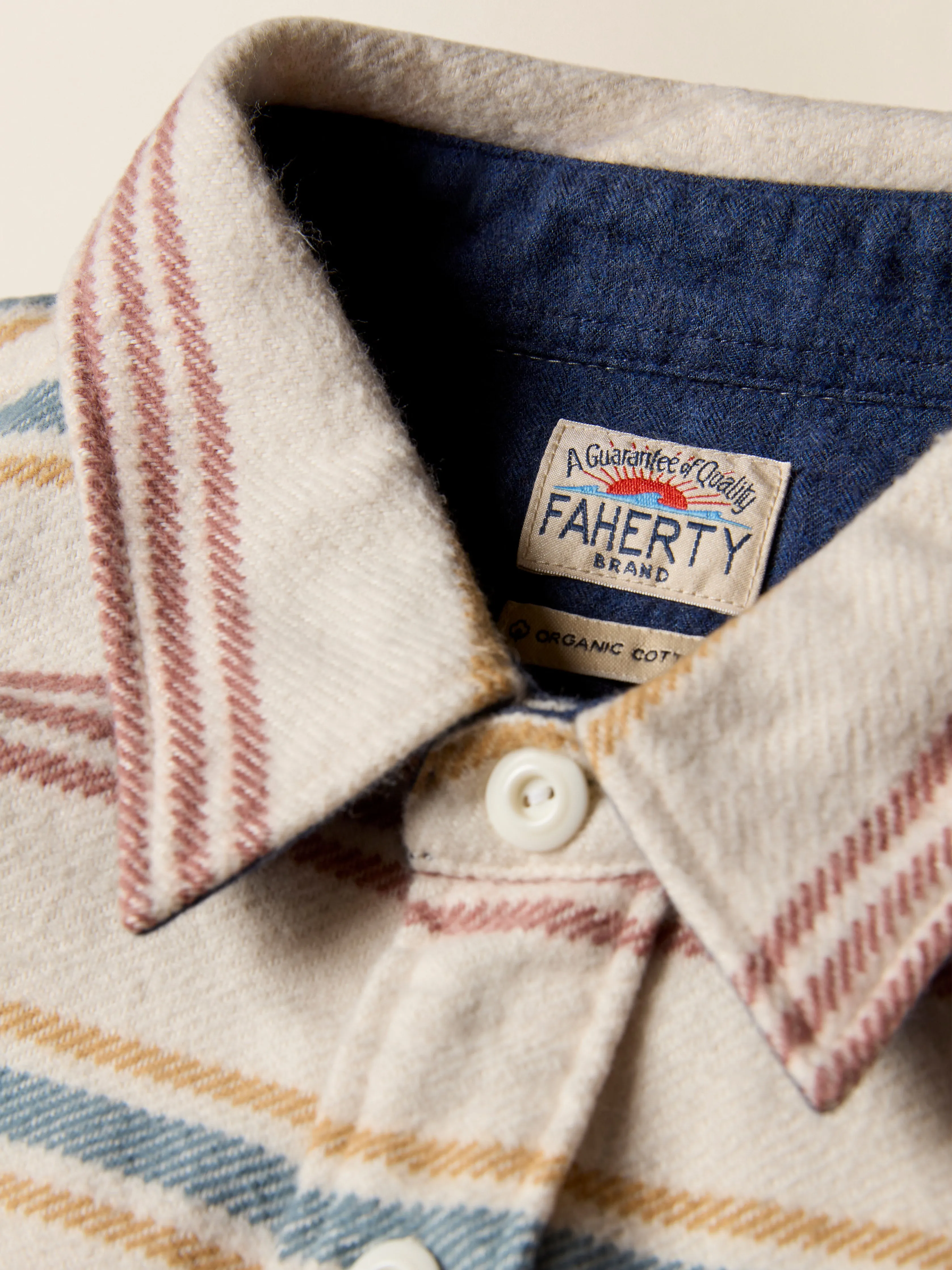 Wavebreaker Shirt - Dune Sky Stripe sold by Faherty product image thumbnail 2