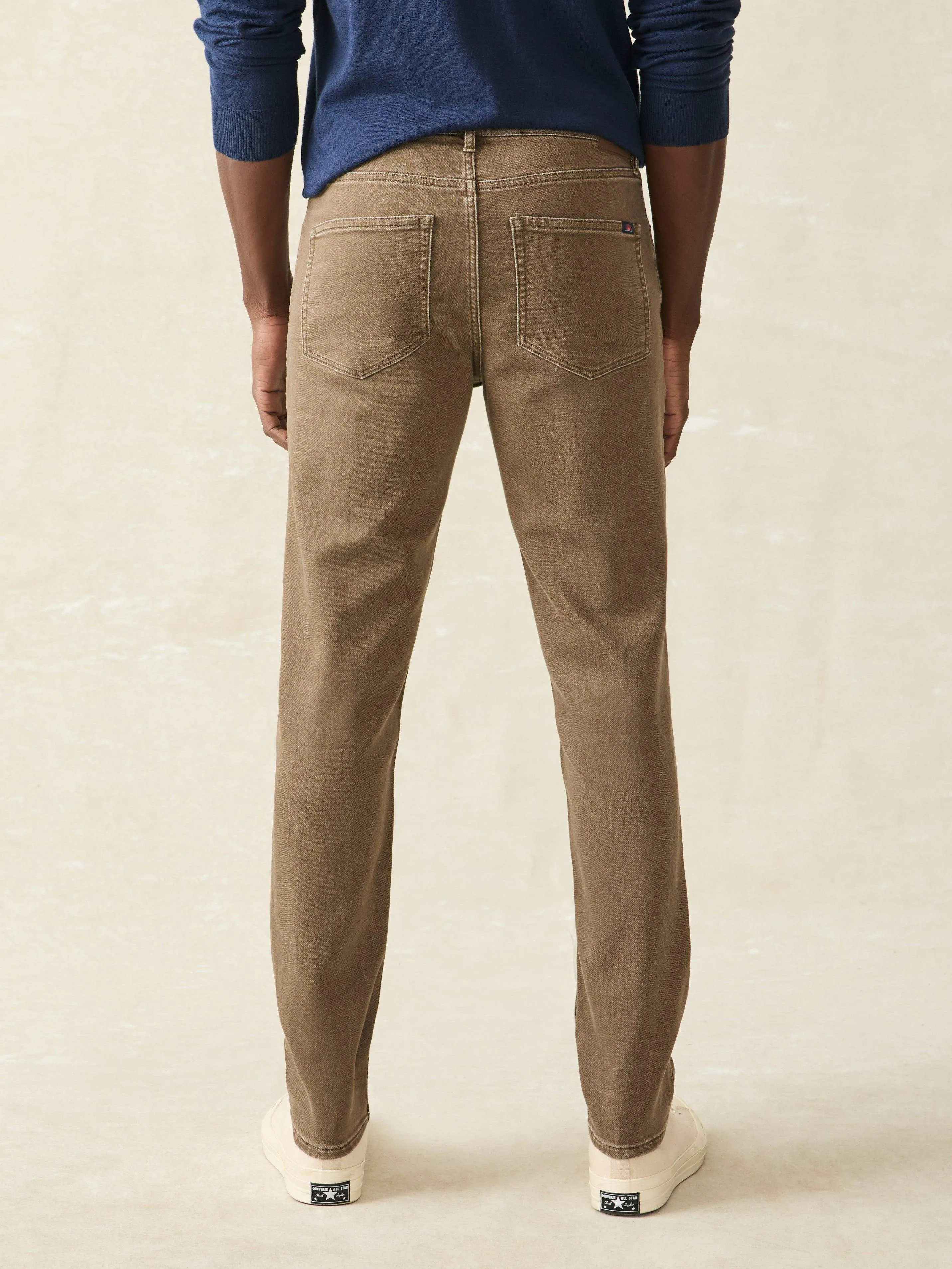 Stretch Terry 5-Pocket Pant - Driftwood sold by Faherty product image thumbnail 5
