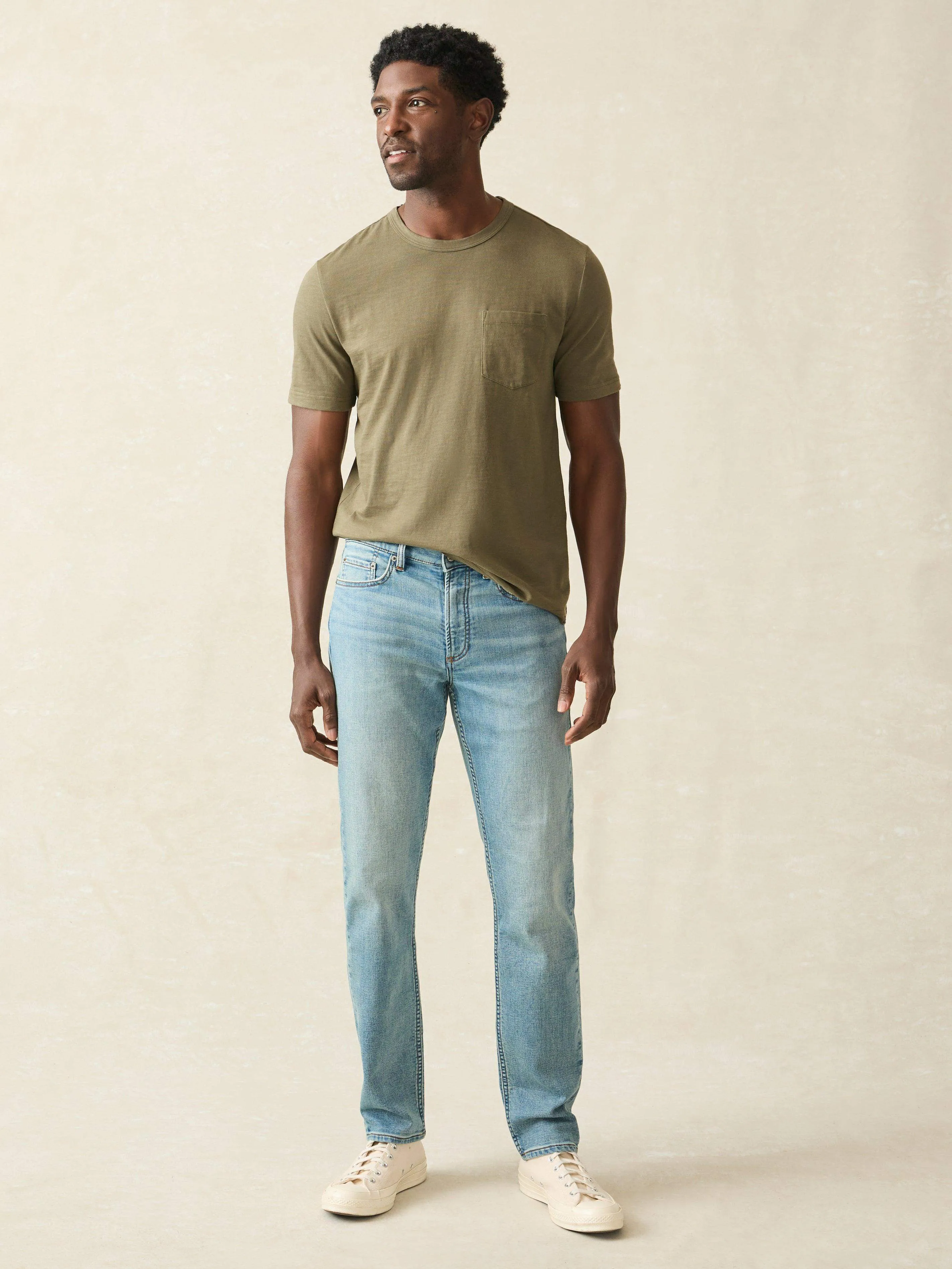 Stretch Terry Indigo 5-Pocket Pant - Eastern Shore sold by Faherty product image thumbnail 2