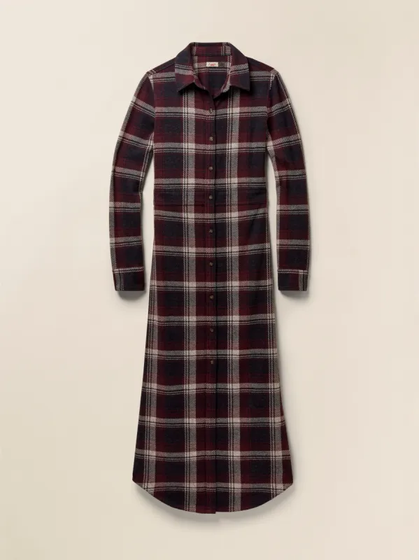 Legend™ Sweater Maxi Dress - Middlecreek Moon Plaid sold by Faherty