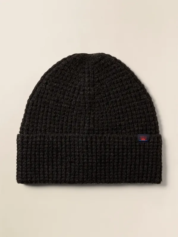 Jackson Waffle Beanie - Ash Heather sold by Faherty