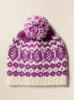 Valley Fairisle Pom Beanie - Purple Fairisle sold by Faherty