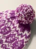 Valley Fairisle Pom Beanie - Purple Fairisle sold by Faherty