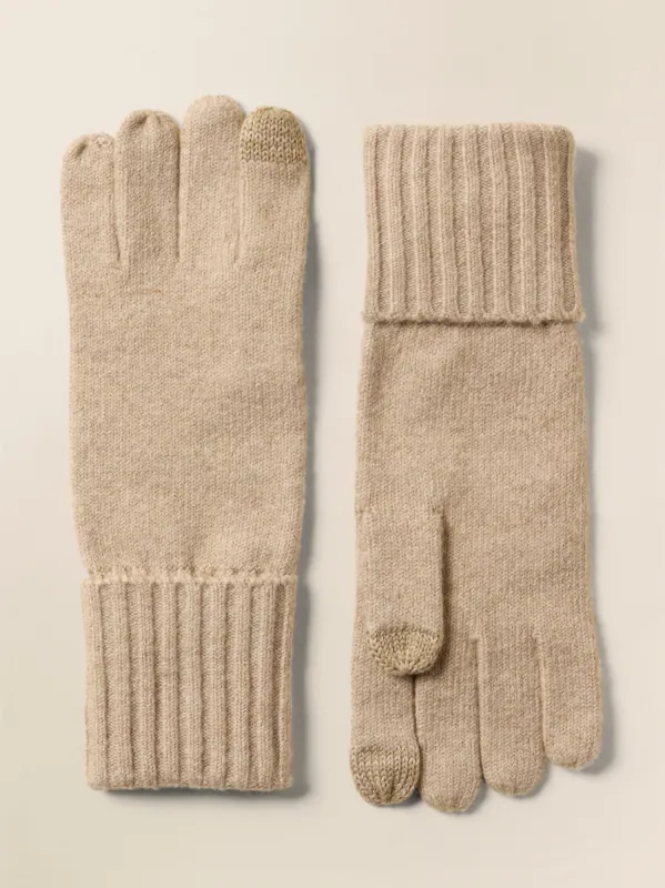 Jackson Cuffed Glove - Oatmeal Heather sold by Faherty