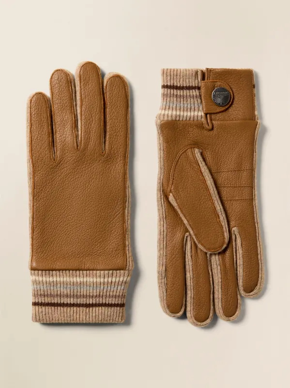 Womens Leather Glove - Camel Solid sold by Faherty