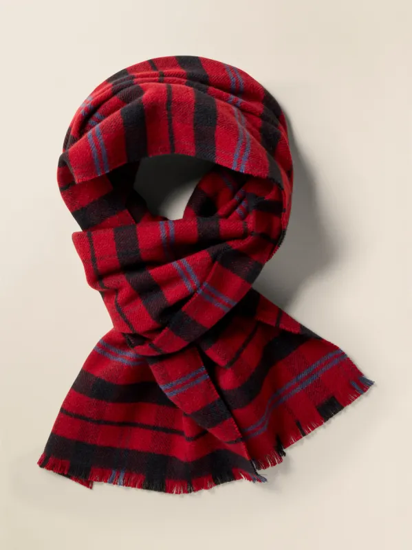 Fireplace Plaid Scarf - Fireplace Plaid sold by Faherty