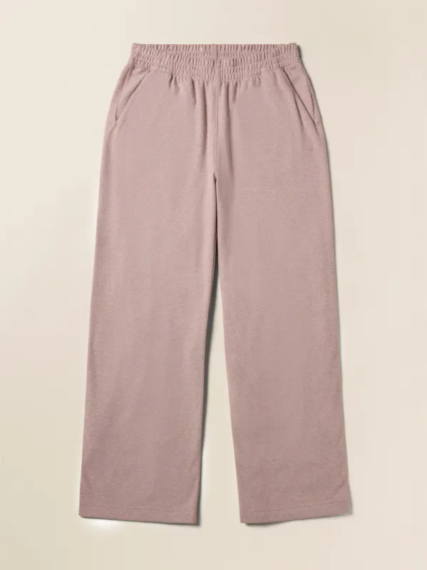 Legend™ Lounge Wide Leg Pant - Blush Twill sold by Faherty