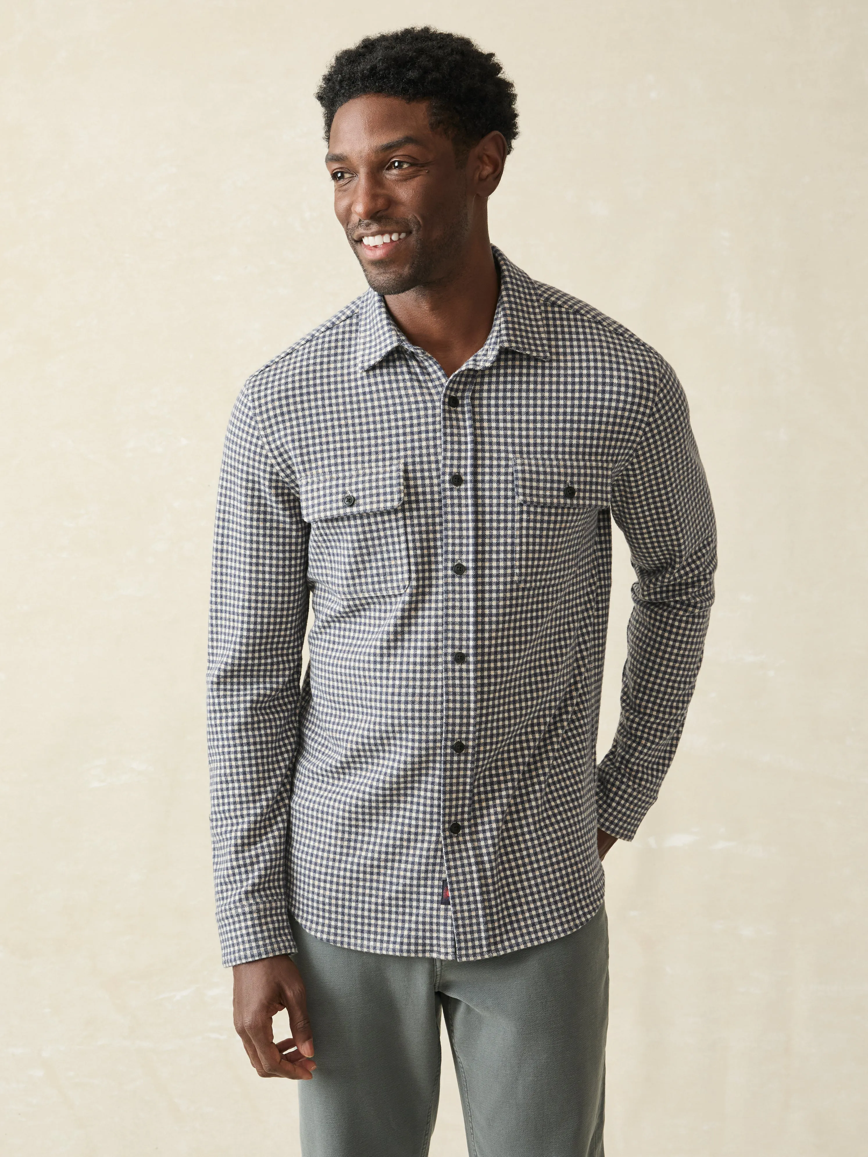Legend™ Sweater Shirt (Tall) - Encinitas Gingham sold by Faherty