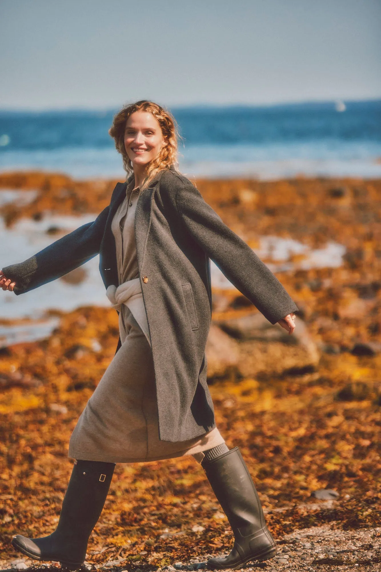 Tropical Cashmere Maxi Shirtdress - Driftwood sold by Faherty product image thumbnail 2