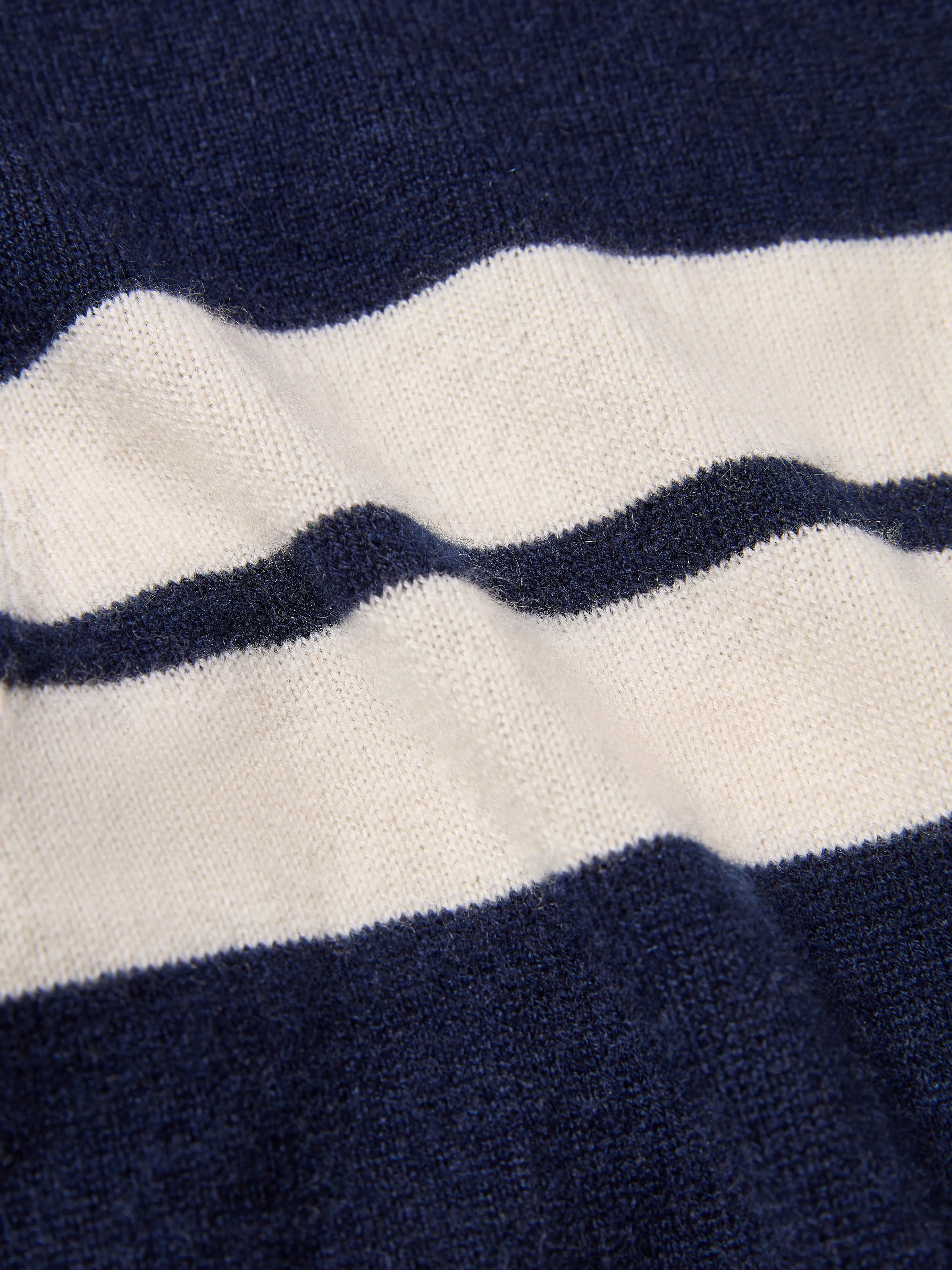 Tropical Cashmere Crewneck Sweater - Navy Night Surf Stripe sold by Faherty product image thumbnail 2
