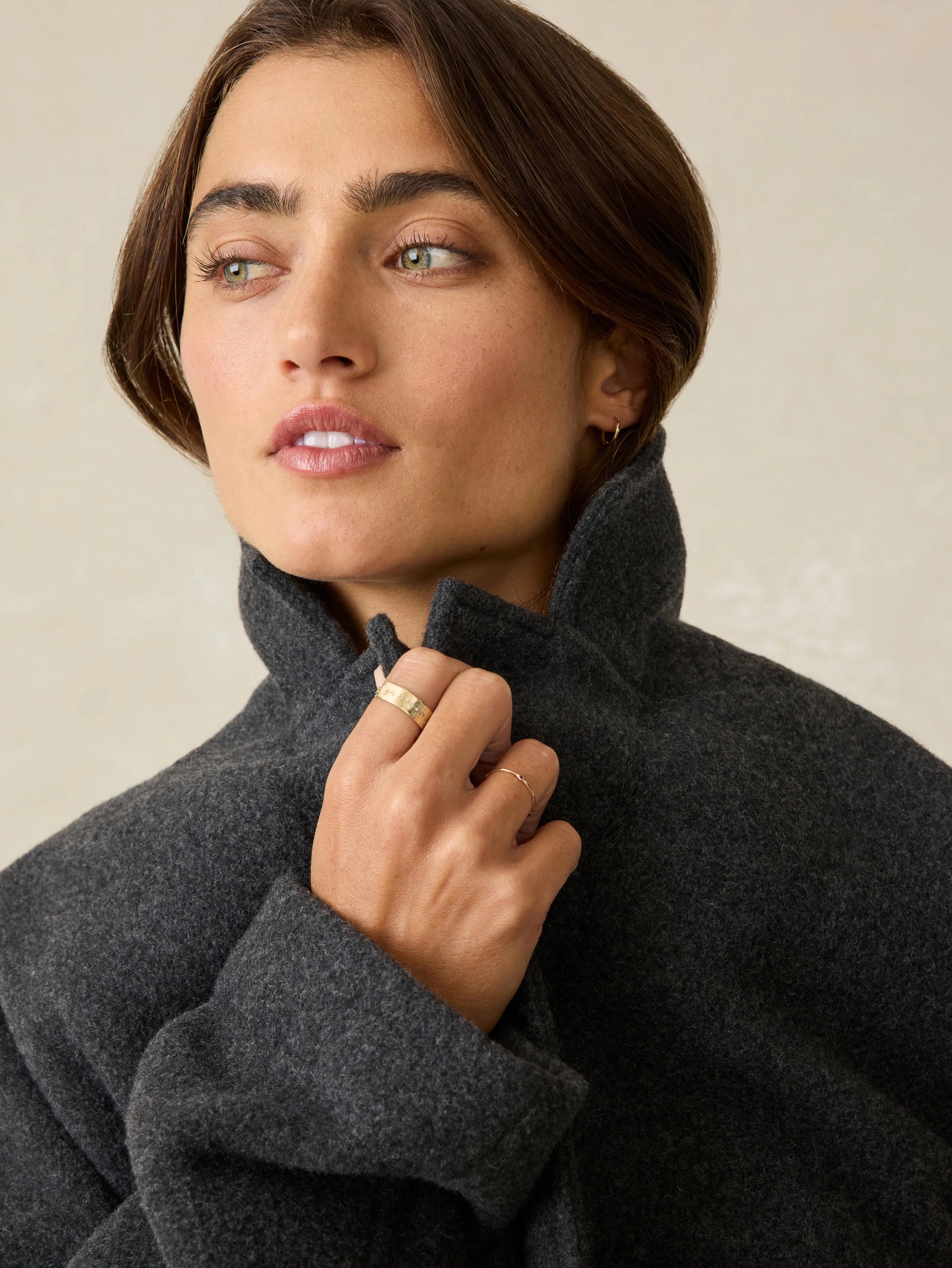 Atlantic Knit Coat - Charcoal sold by Faherty product image thumbnail 2