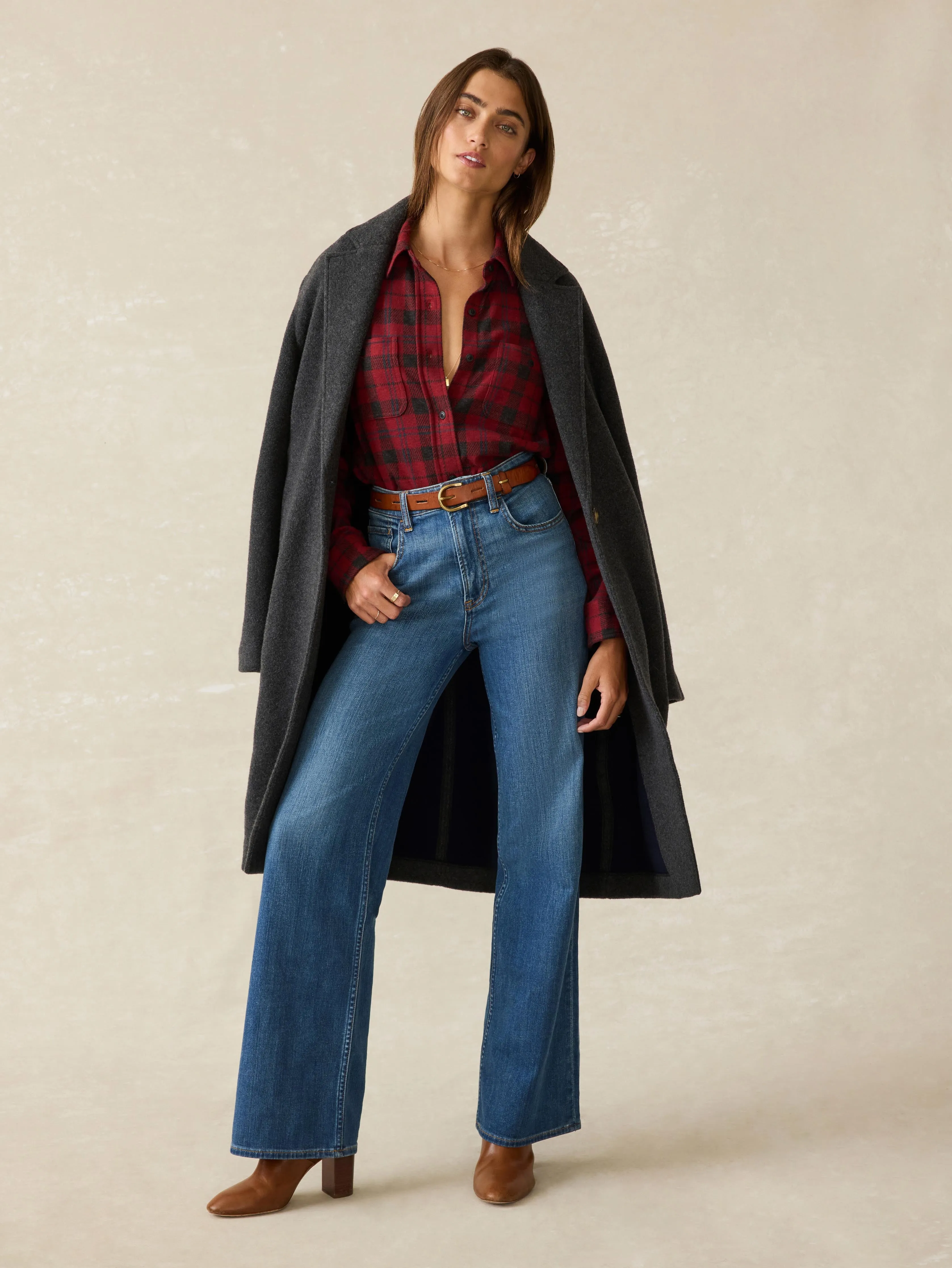 Atlantic Knit Coat - Charcoal sold by Faherty product image thumbnail 3