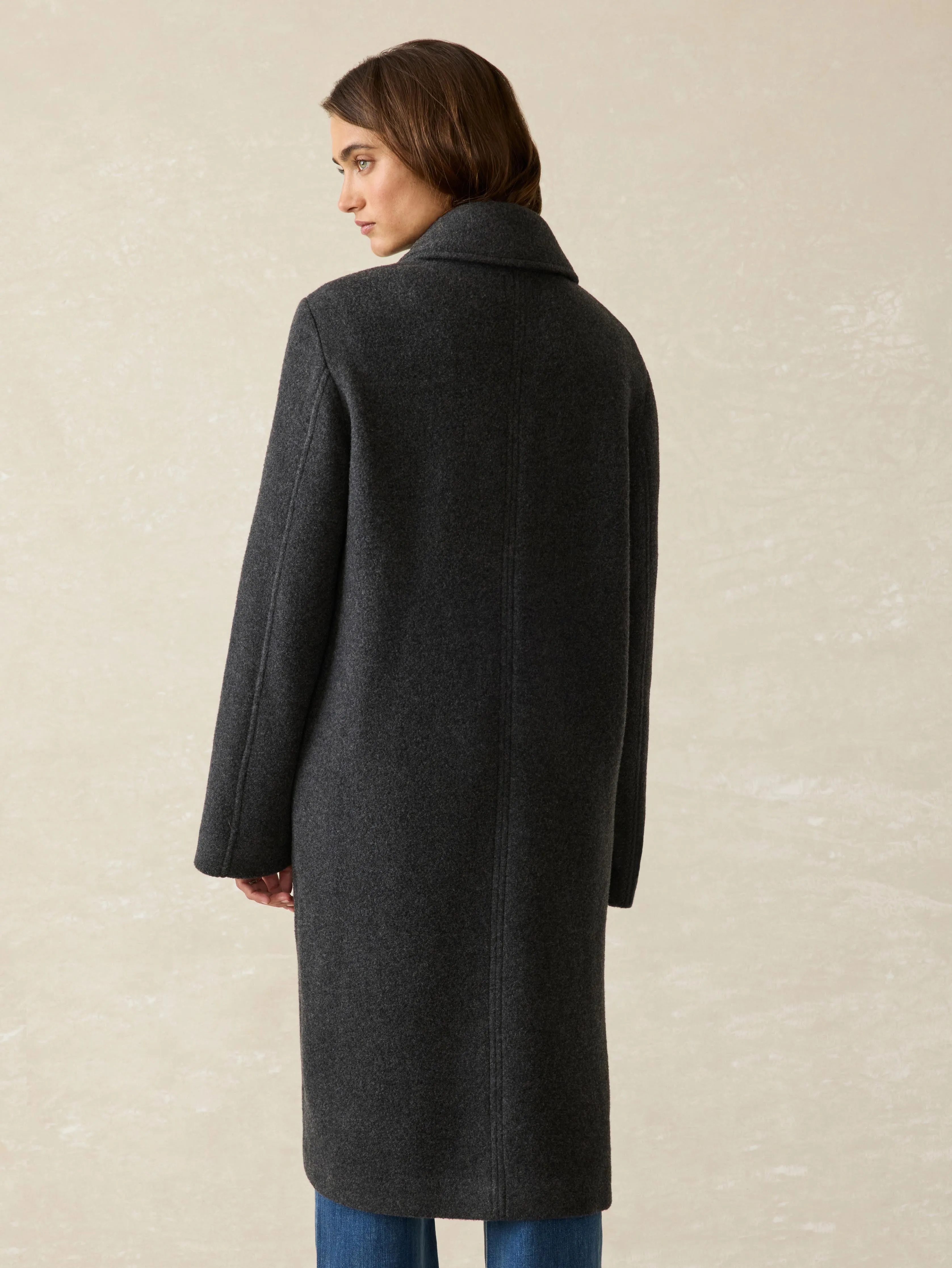 Atlantic Knit Coat - Charcoal sold by Faherty product image thumbnail 5