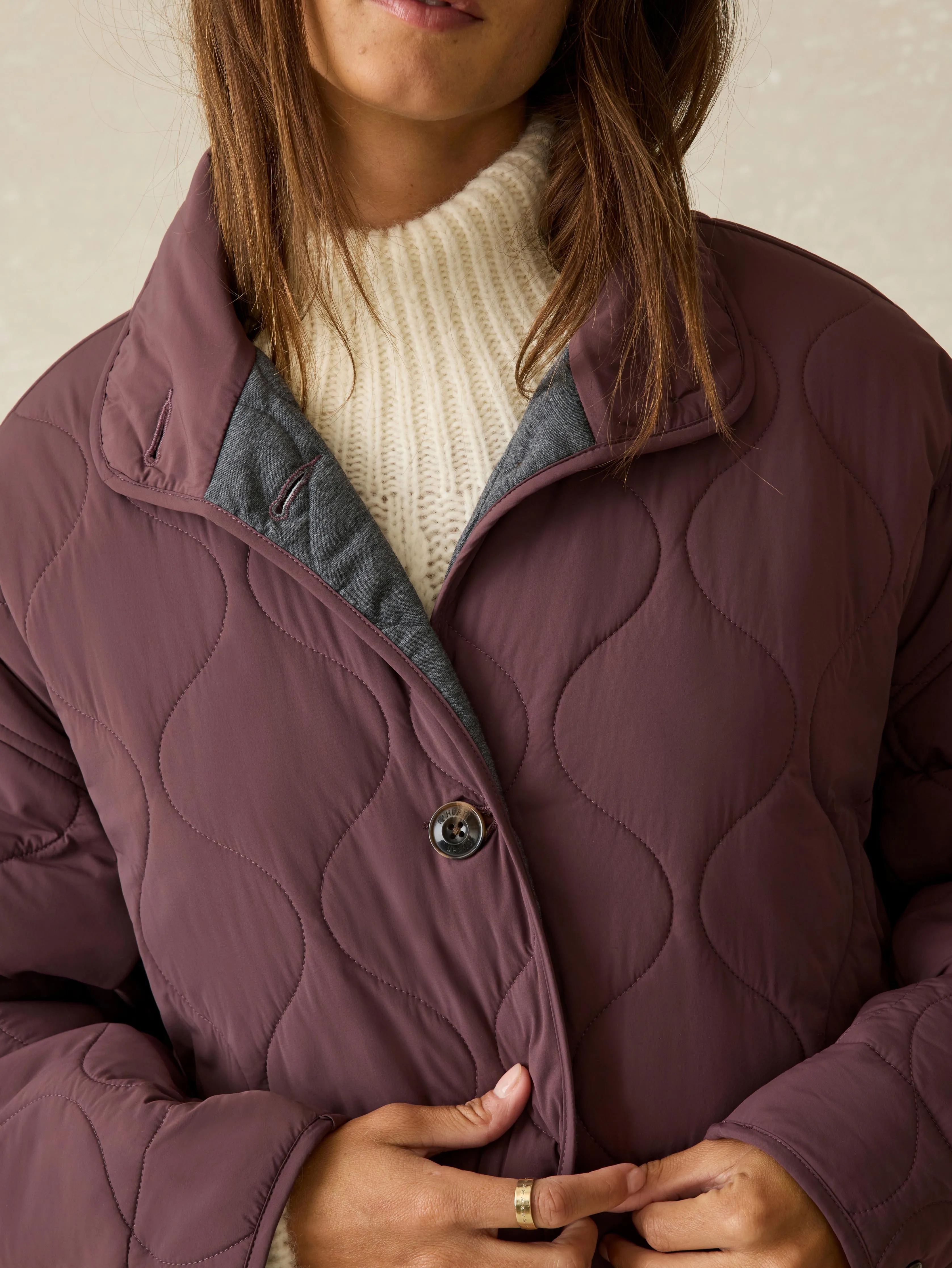 Horizon Series Quilted Jacket - Huckleberry sold by Faherty product image thumbnail 2