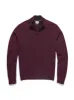 Mountain Quarter Zip Sweater - Claret Heather sold by Faherty