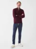 Mountain Quarter Zip Sweater - Claret Heather sold by Faherty