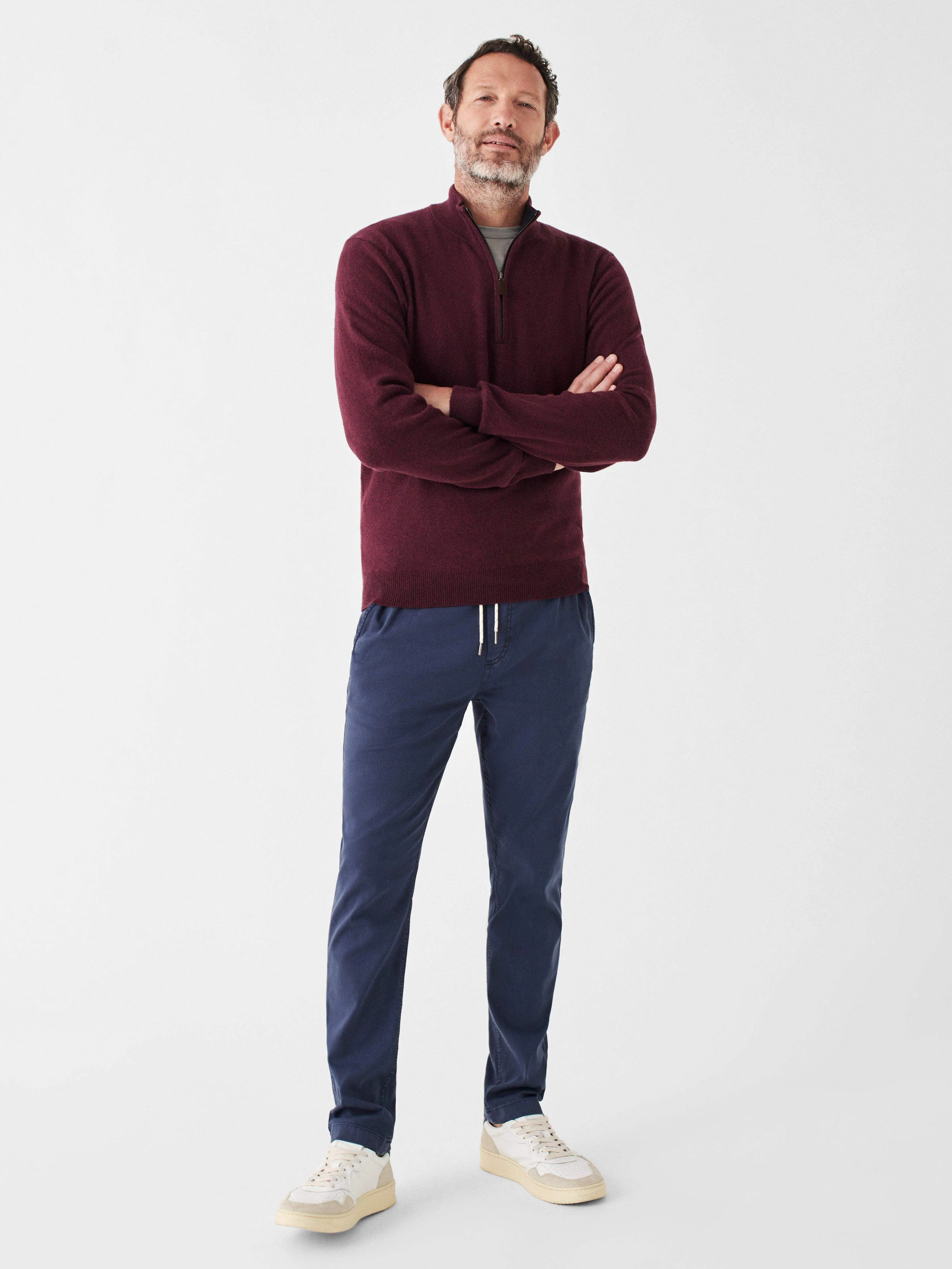 Mountain Quarter Zip Sweater - Claret Heather sold by Faherty product image thumbnail 4