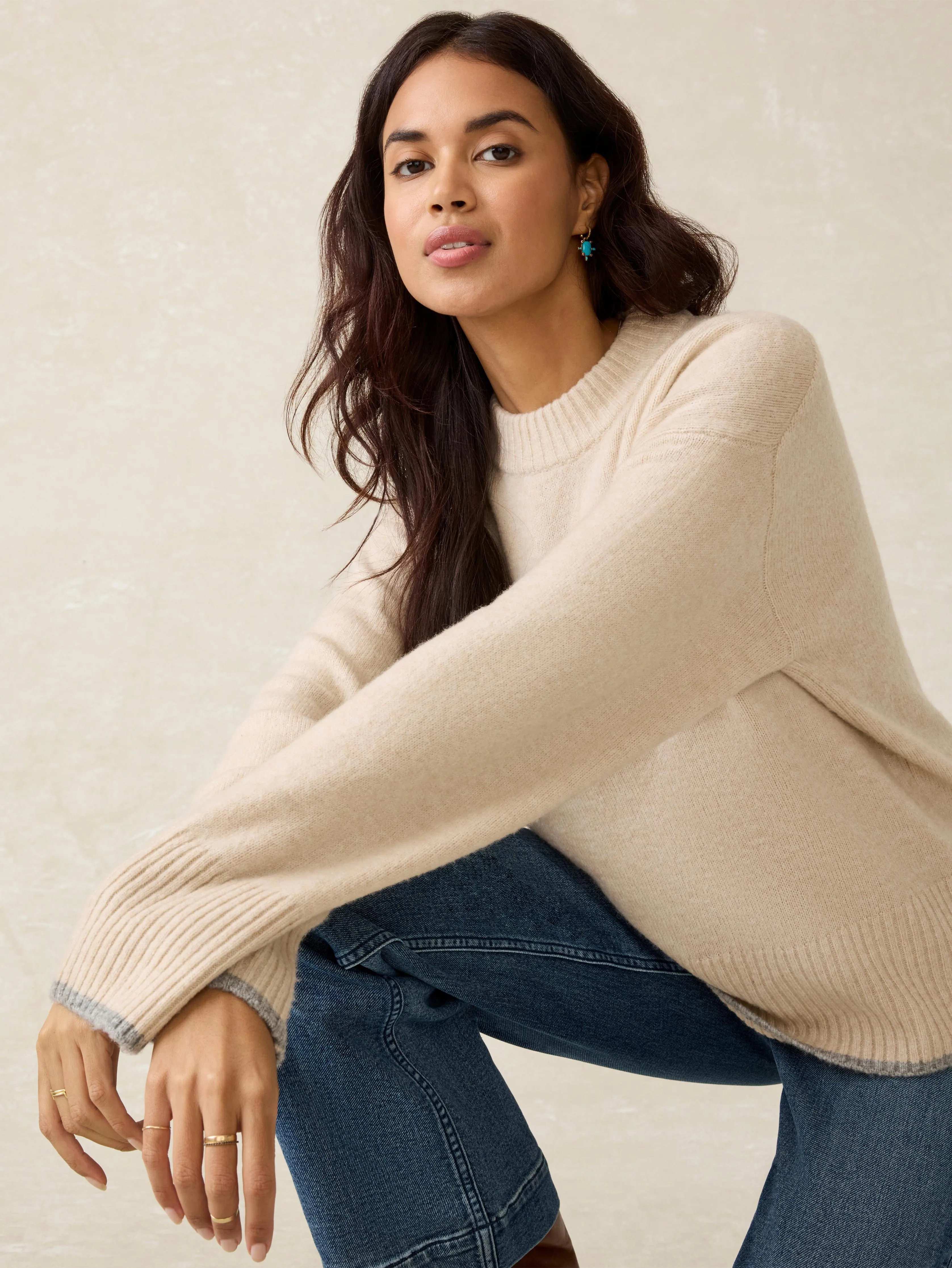Snowdrift Sweater - Oatmeal sold by Faherty product image thumbnail 4