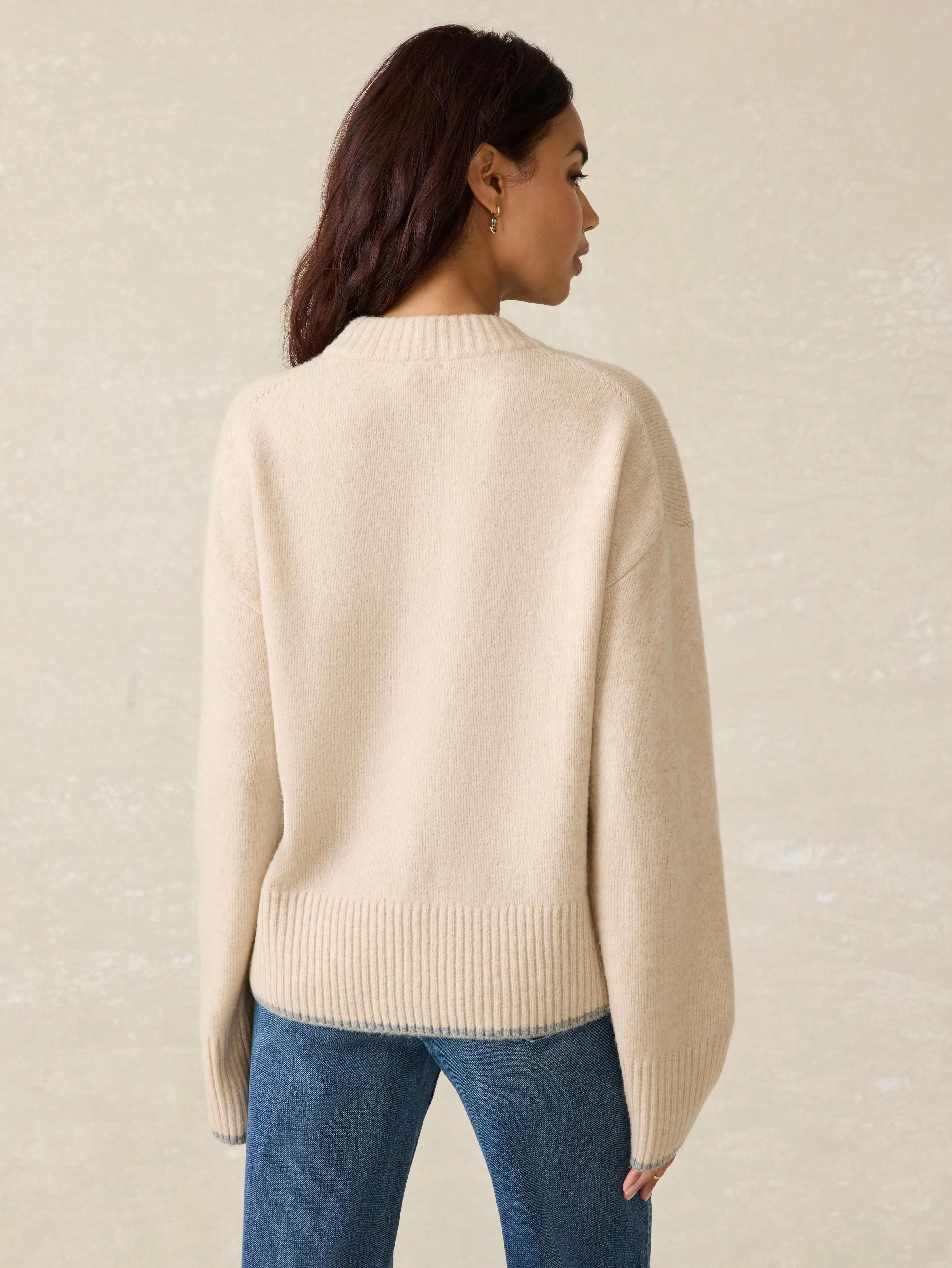 Snowdrift Sweater - Oatmeal sold by Faherty product image thumbnail 5