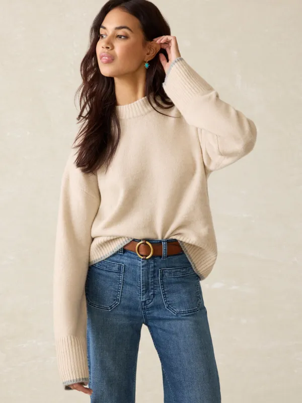 Snowdrift Sweater - Oatmeal sold by Faherty