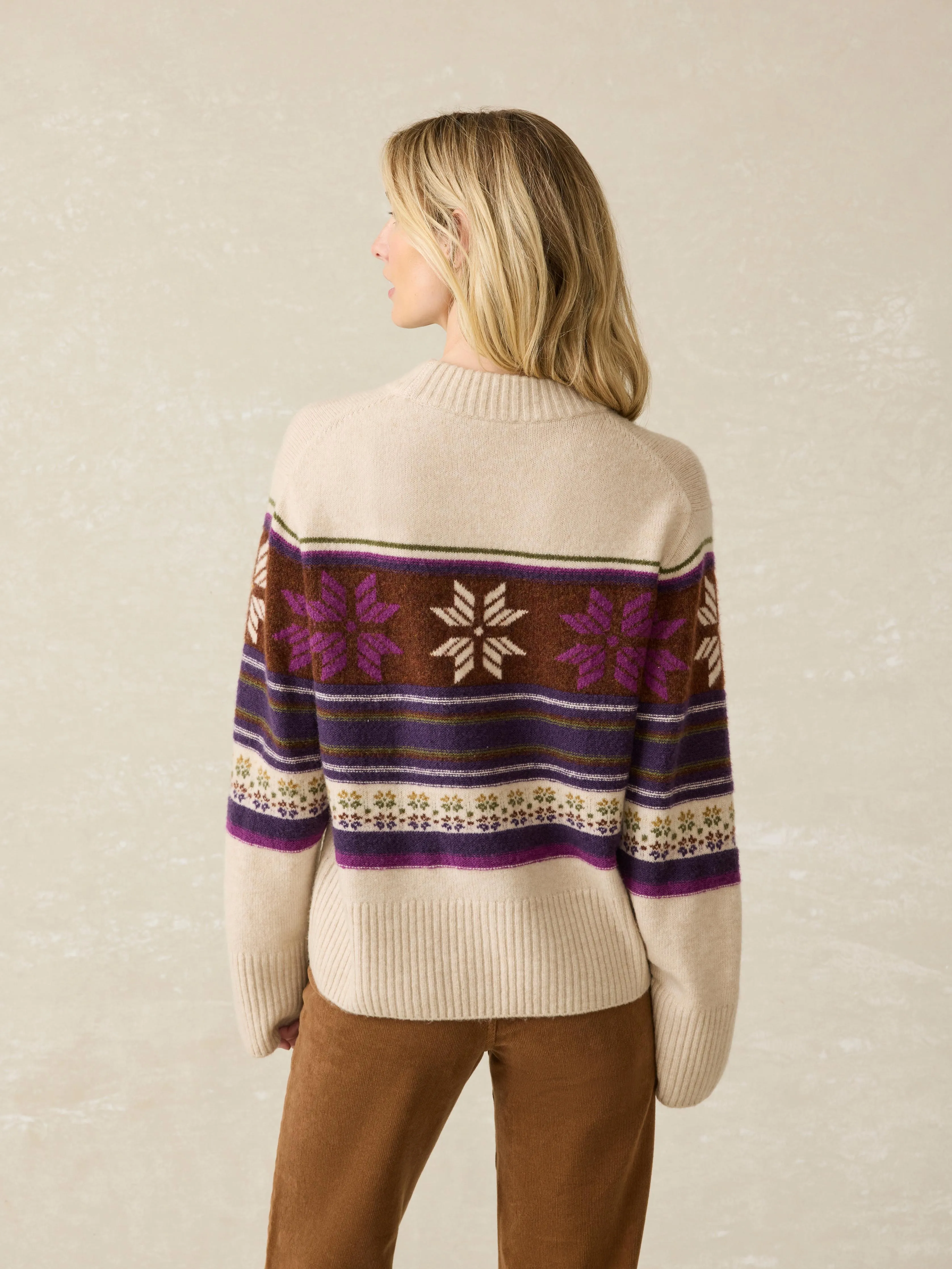 Snowdrift Sweater - Multi Snowflake sold by Faherty product image thumbnail 5