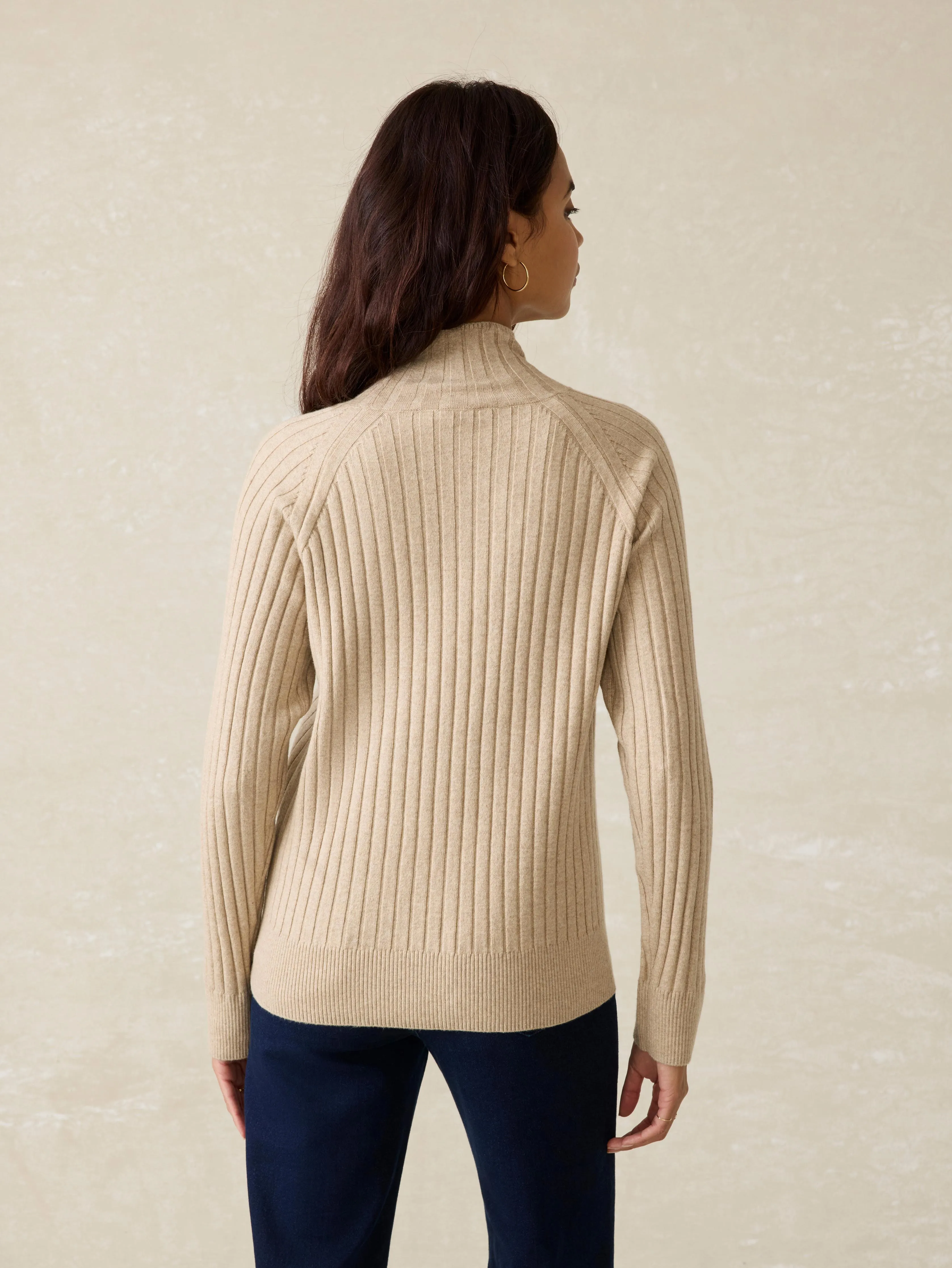 Jackson Mockneck - Oat Heather sold by Faherty product image thumbnail 5