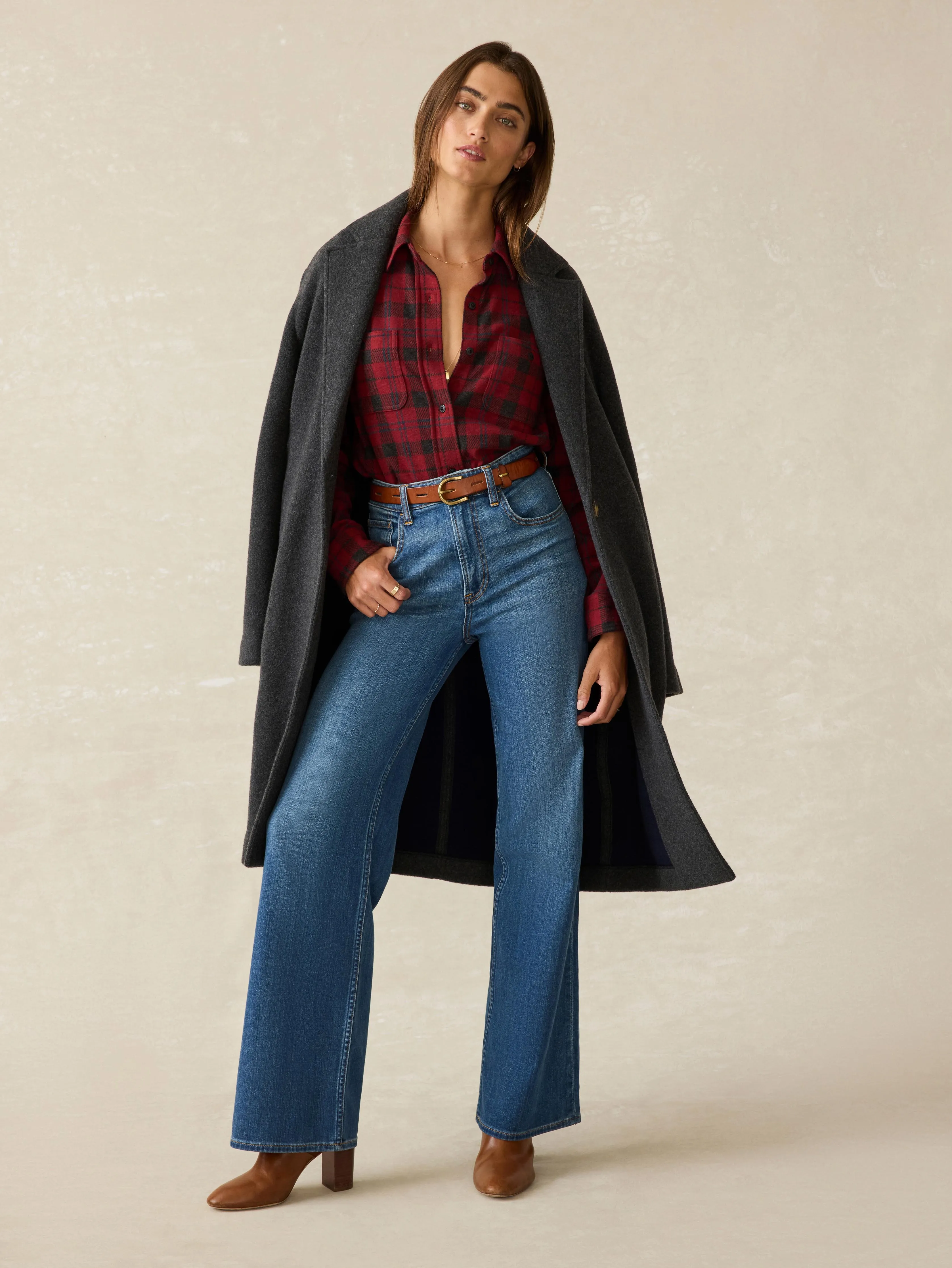 Legend™ Classic Sweater Shirt - Cherry Creek Plaid sold by Faherty product image thumbnail 4