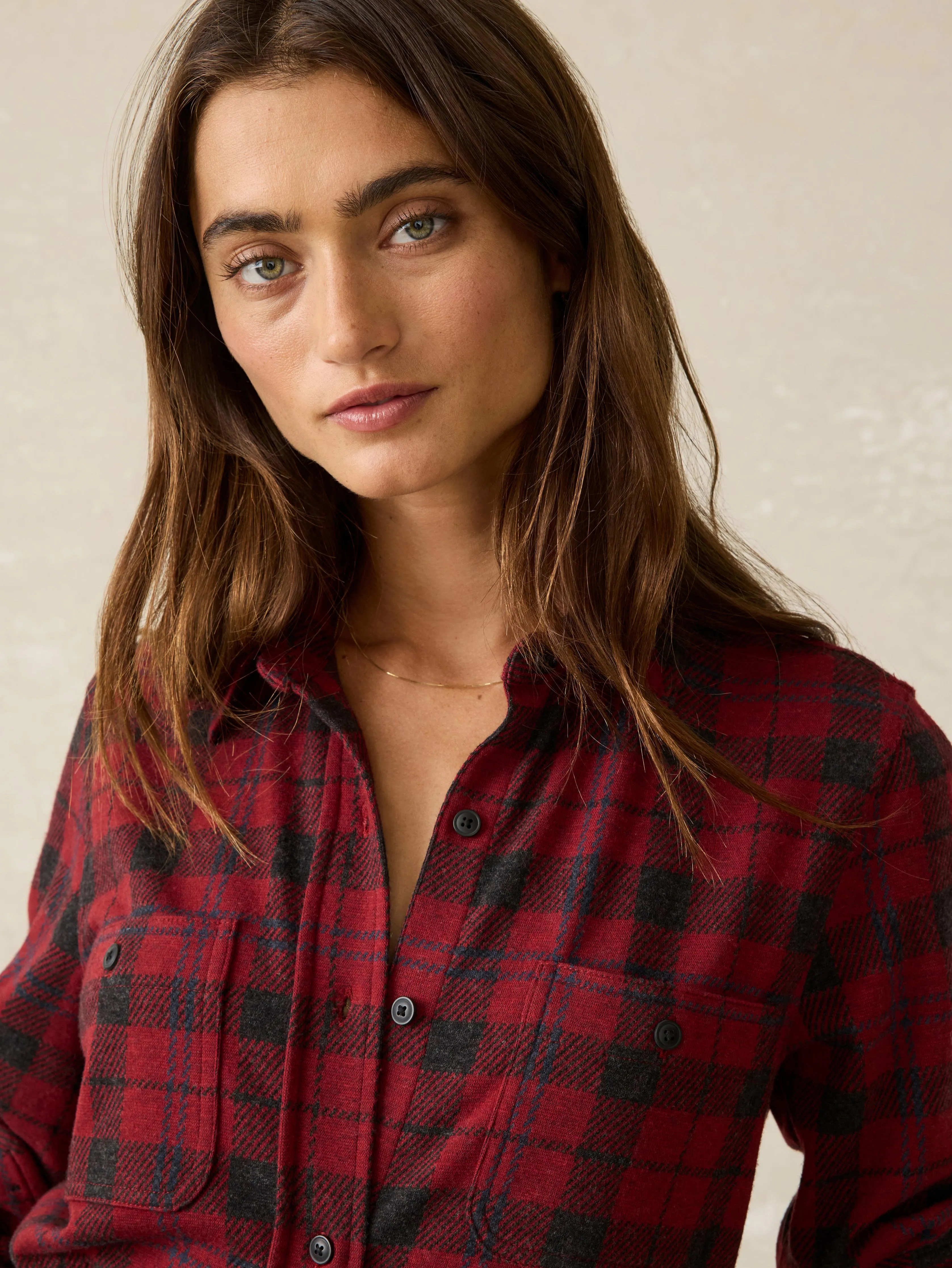 Legend™ Classic Sweater Shirt - Cherry Creek Plaid sold by Faherty product image thumbnail 2