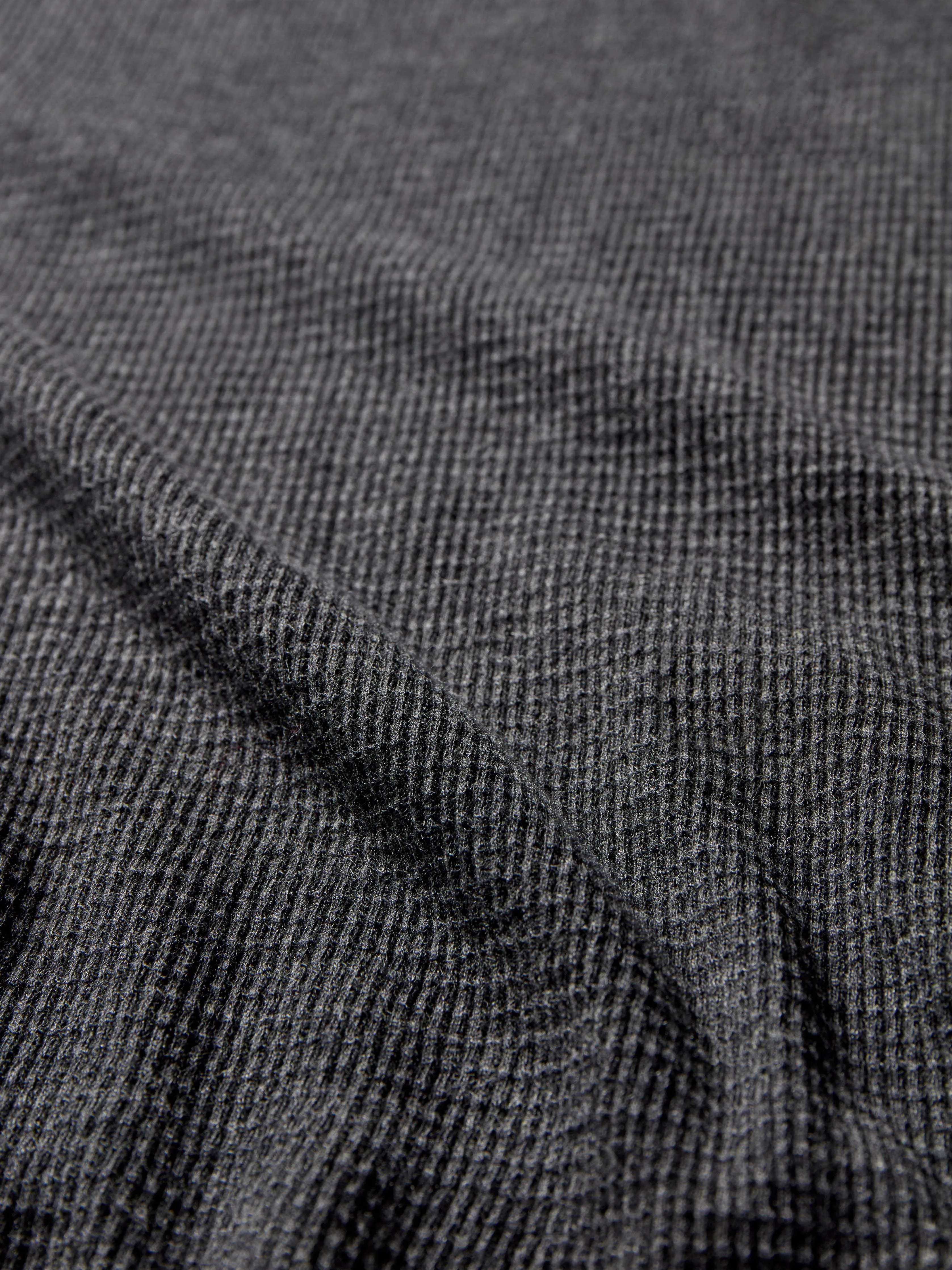Long-Sleeve Cloud Waffle Crew - Charcoal Heather sold by Faherty product image thumbnail 3