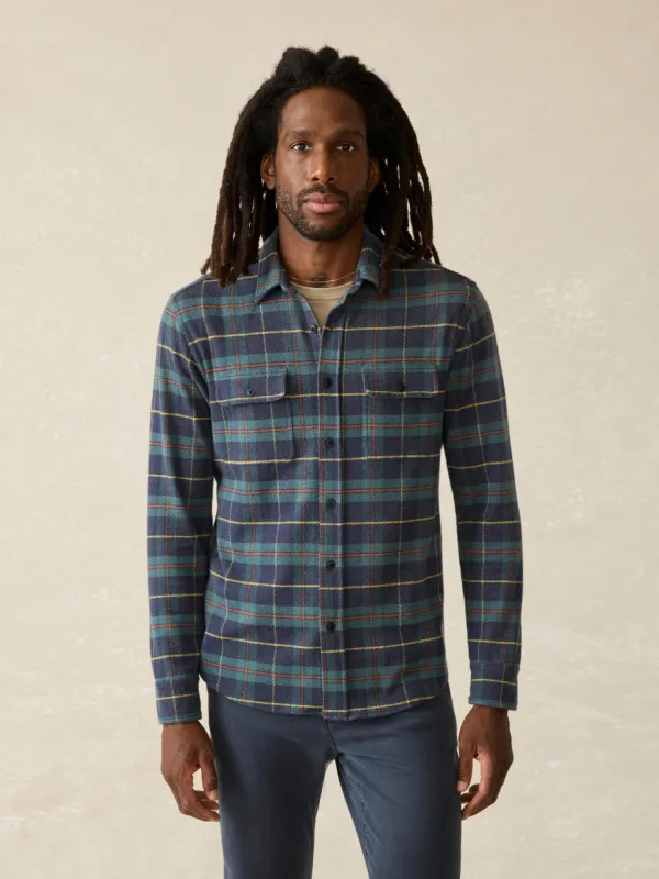 Legend™ Sweater Shirt - Mossy Elm Plaid sold by Faherty
