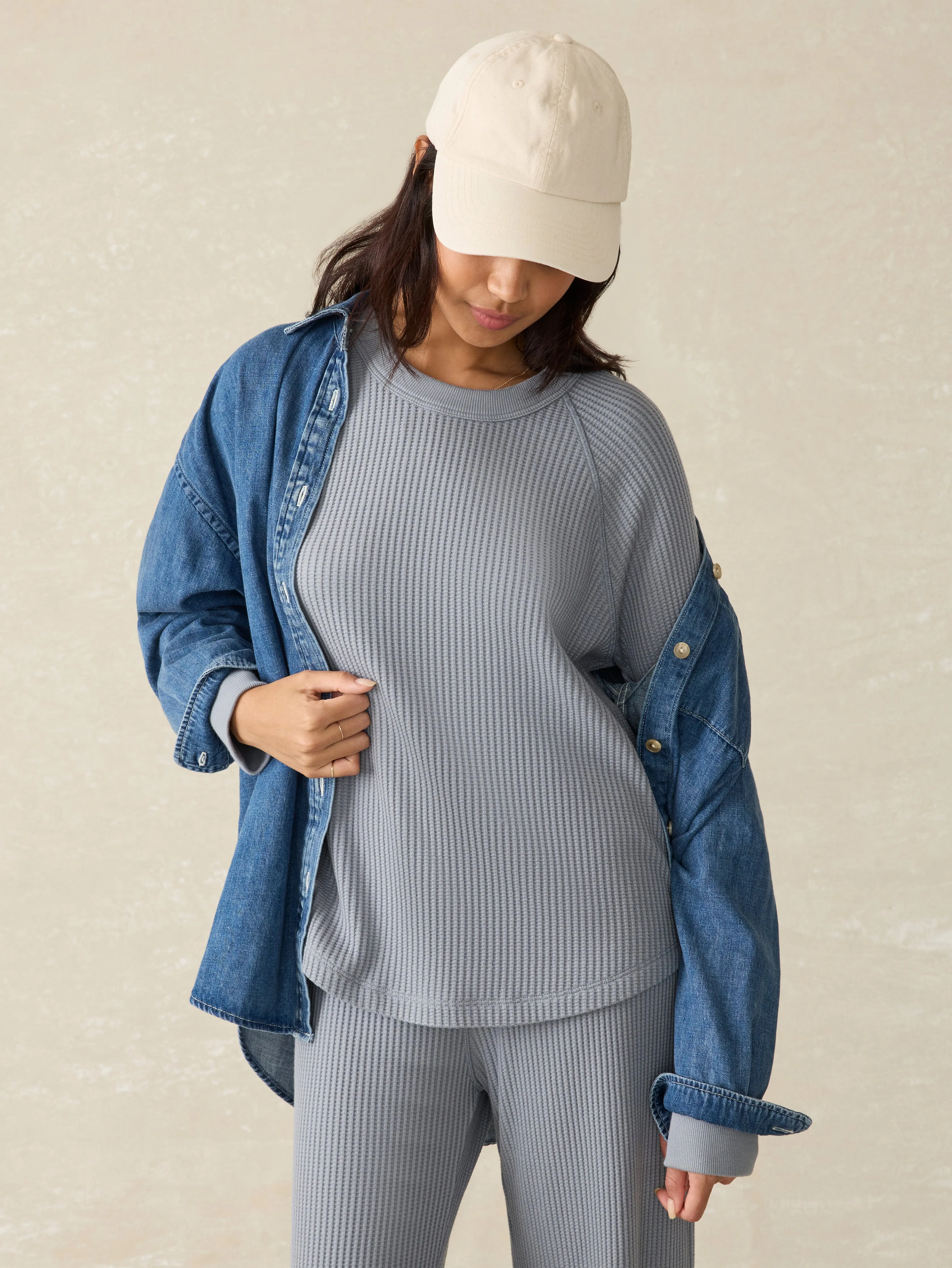 Legend™ Waffle Layering Crew - Tradewinds sold by Faherty product image thumbnail 5