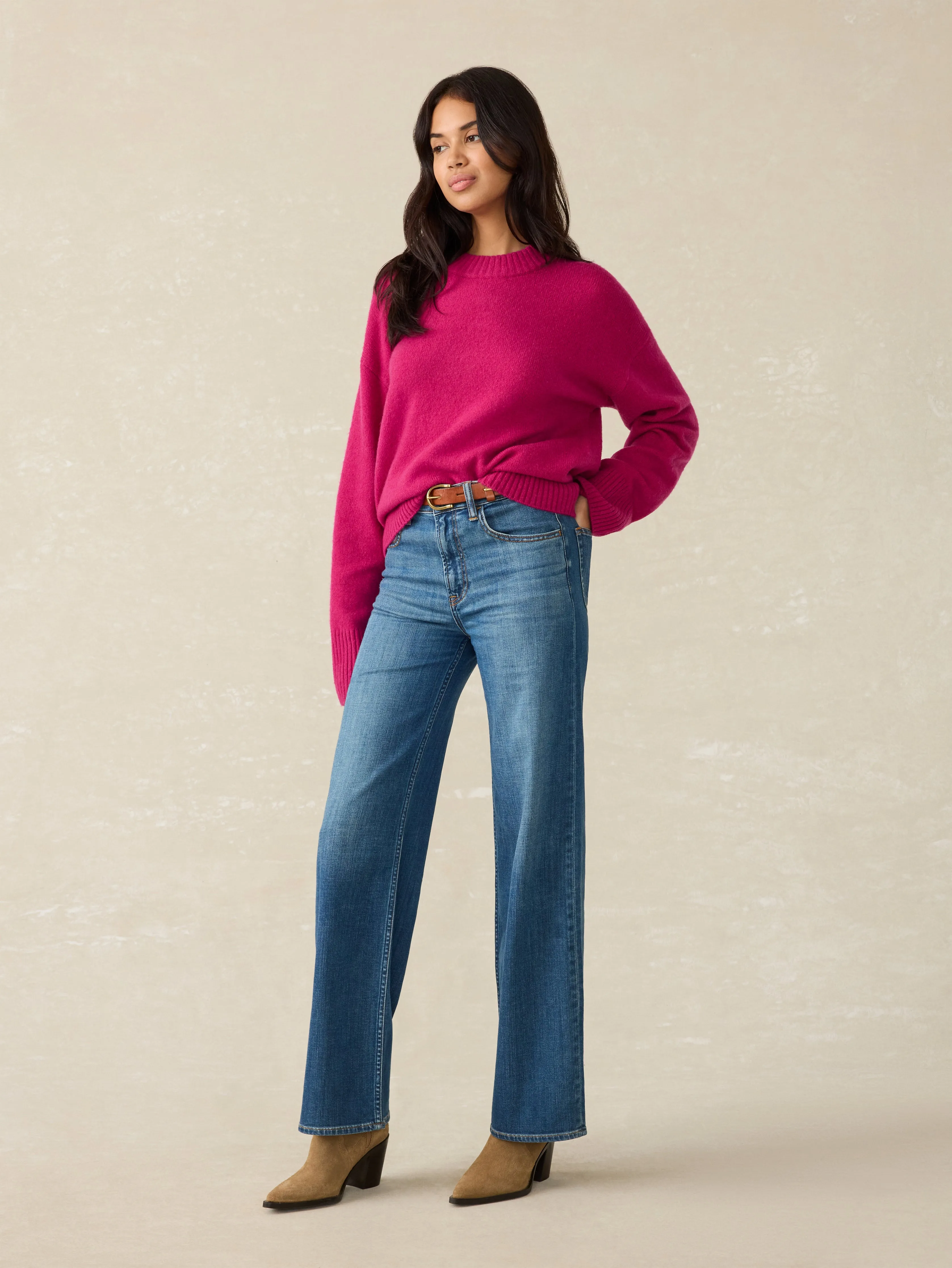 Snowdrift Sweater - Snowberry sold by Faherty product image thumbnail 3