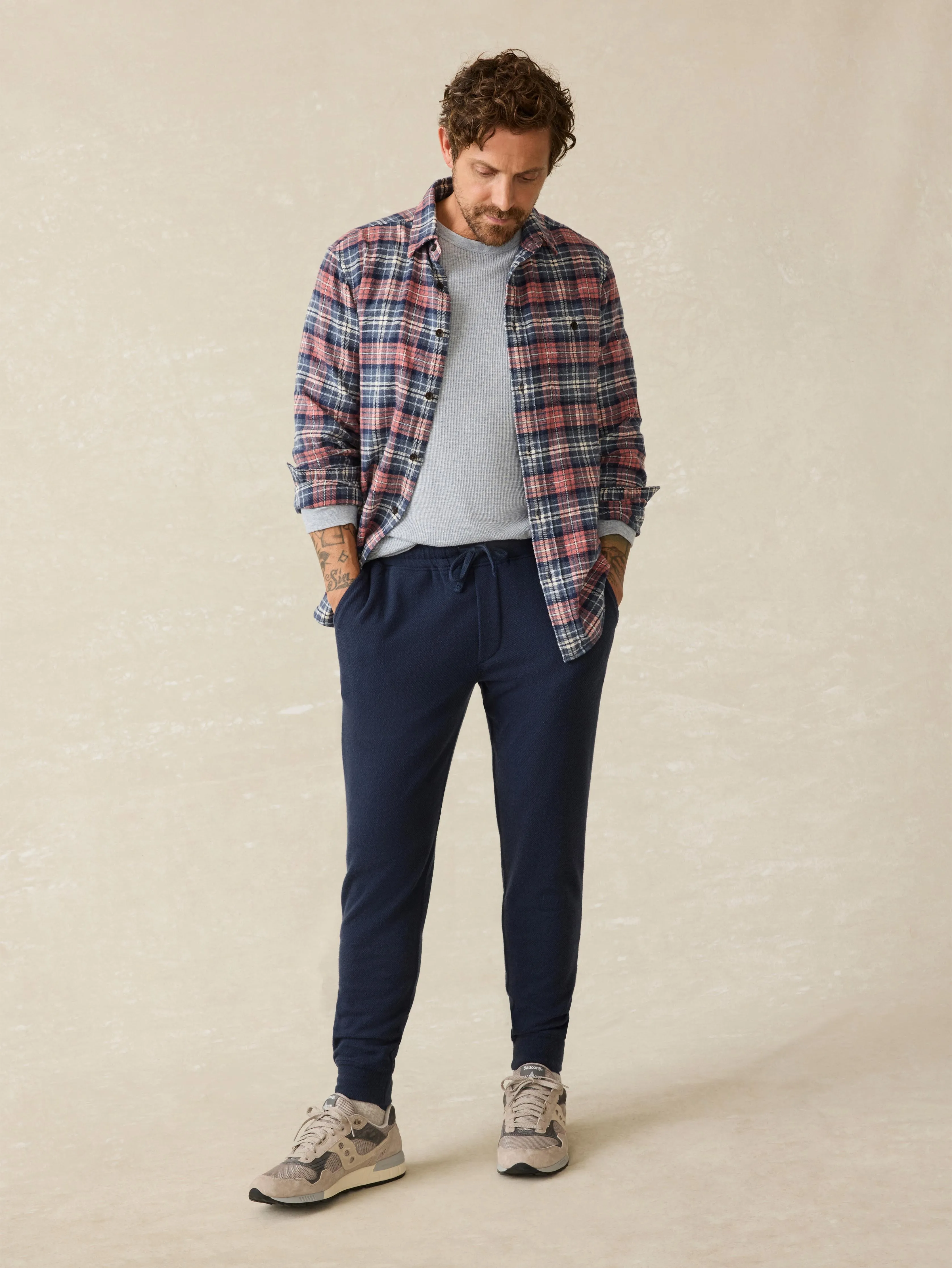 Legend™ Sweatpant - Brighton Navy Twill sold by Faherty product image thumbnail 4