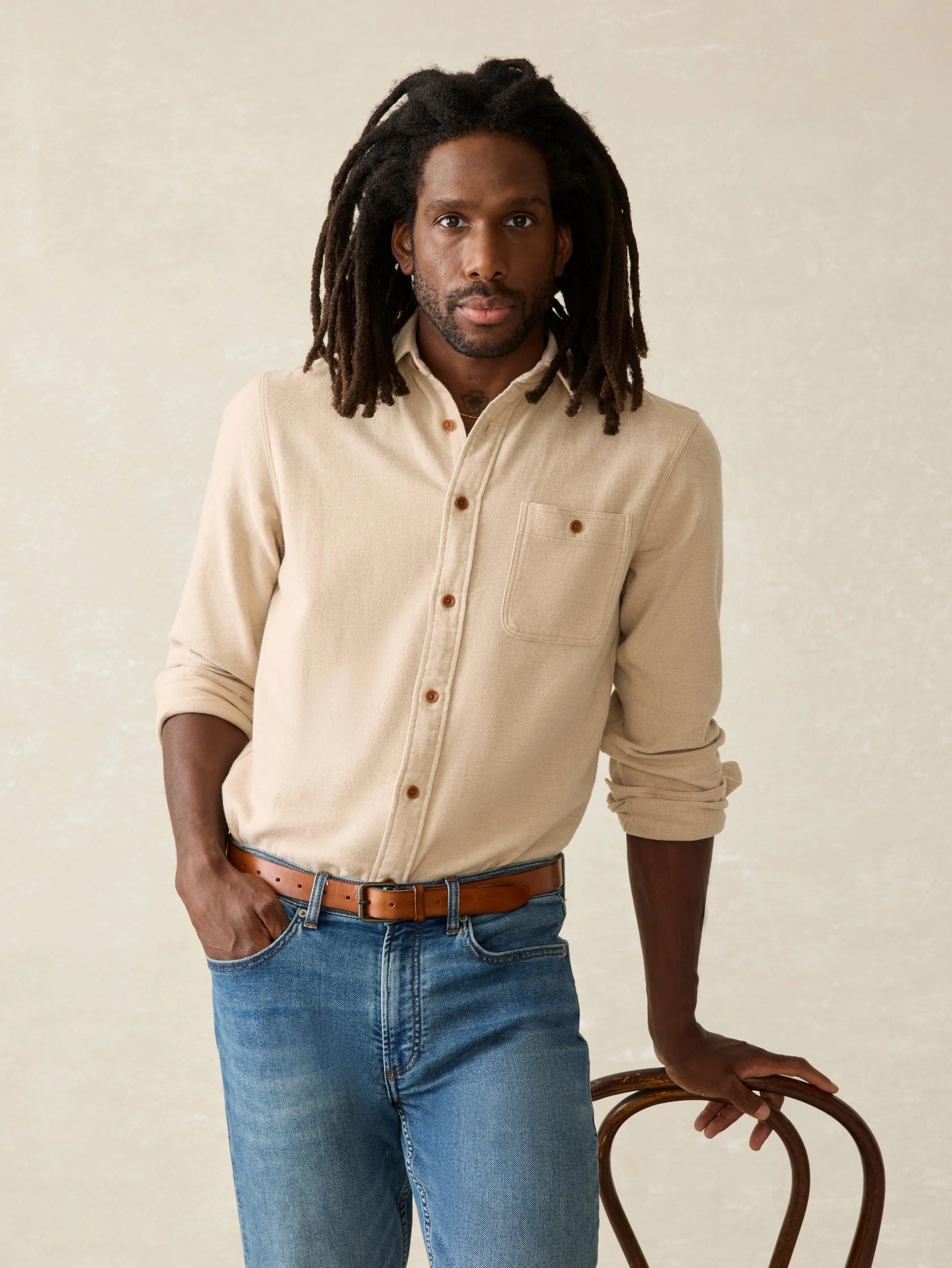 Super Brushed Flannel - Dune Coast sold by Faherty product image thumbnail 4