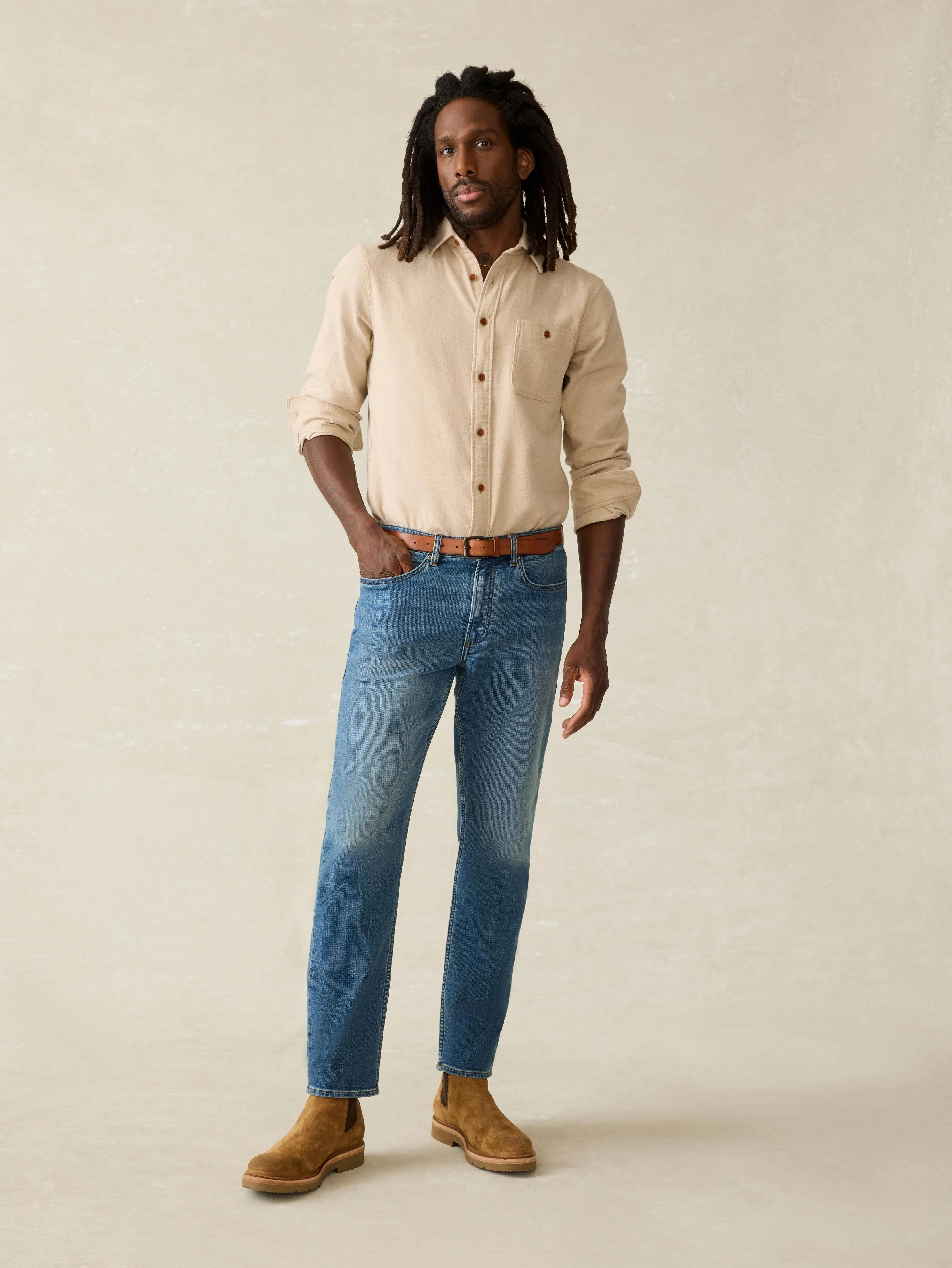 Super Brushed Flannel - Dune Coast sold by Faherty product image thumbnail 3