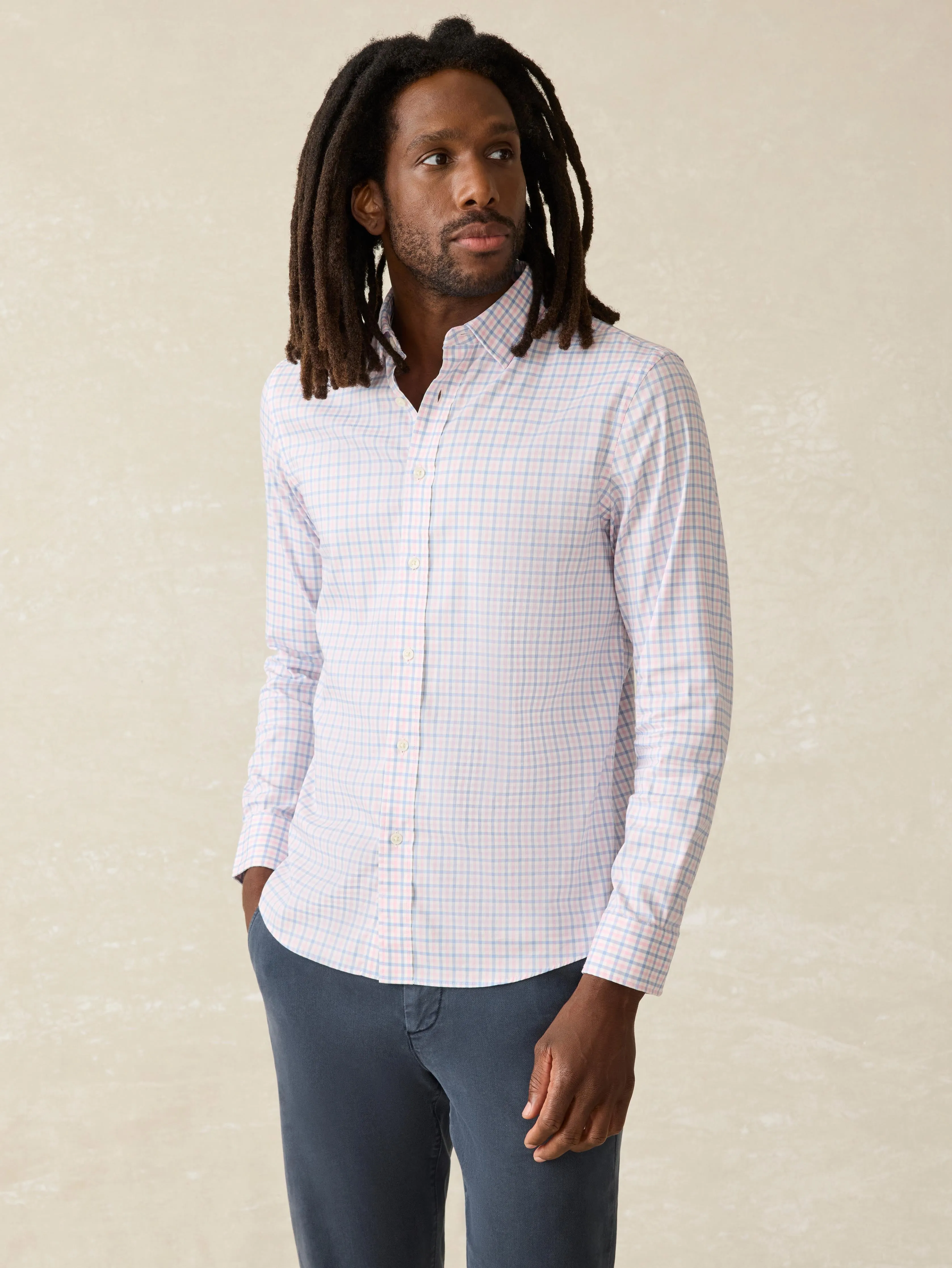 Movement™ Shirt - Coral Breeze Gingham sold by Faherty