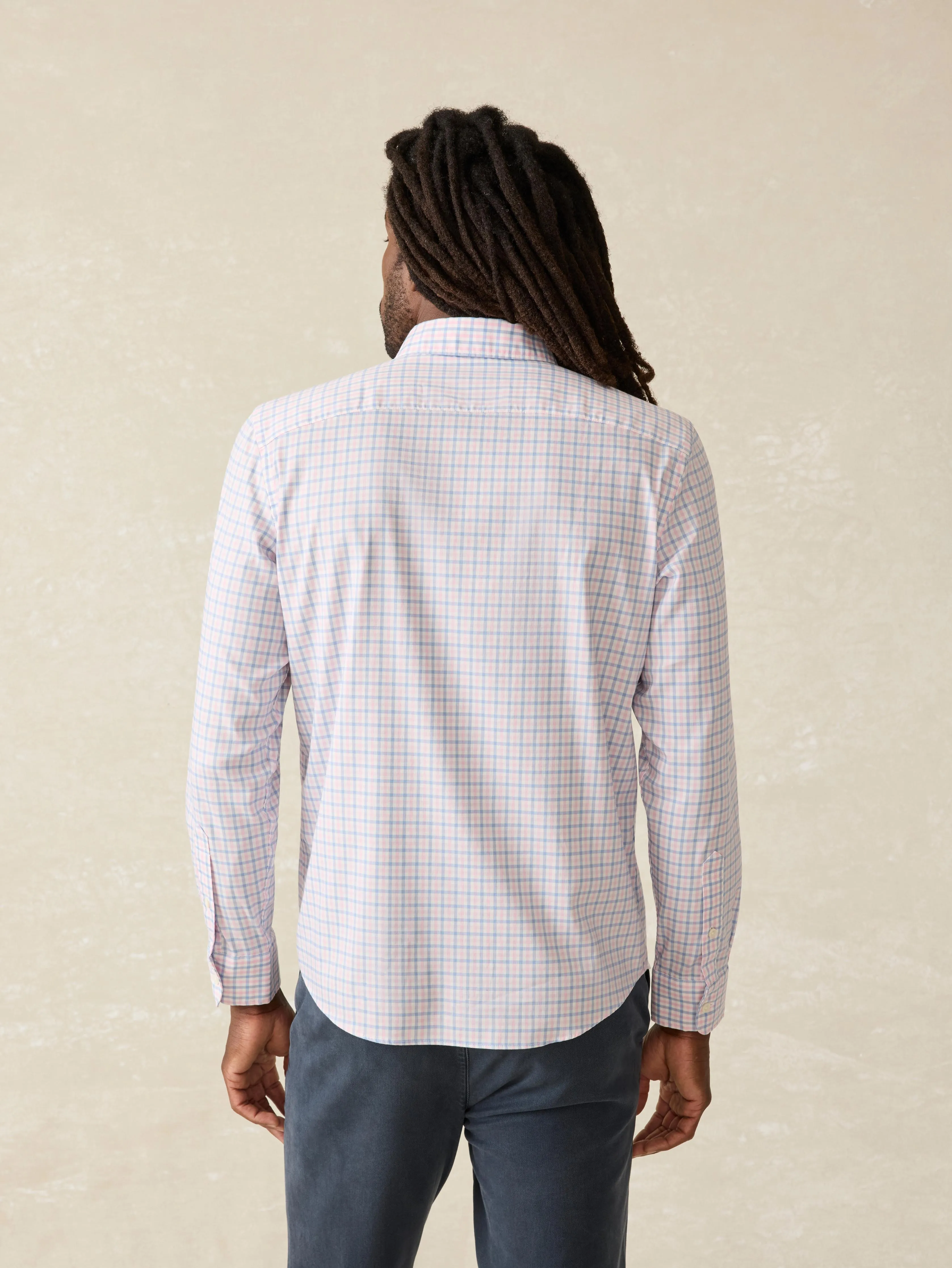 Movement™ Shirt - Coral Breeze Gingham sold by Faherty product image thumbnail 5
