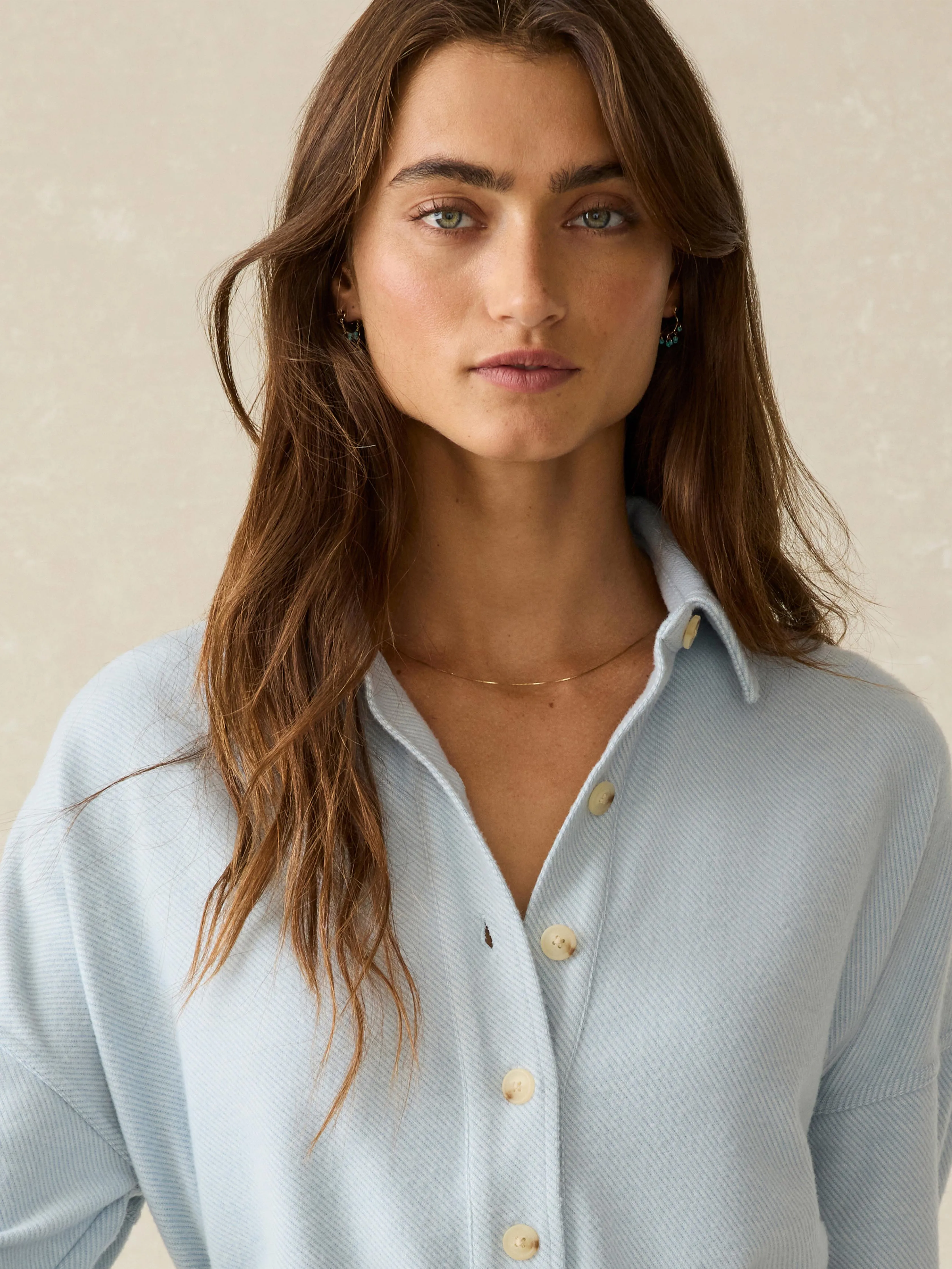 Legend™ Sweater Montana Pullover - Ice Blue Twill sold by Faherty product image thumbnail 2