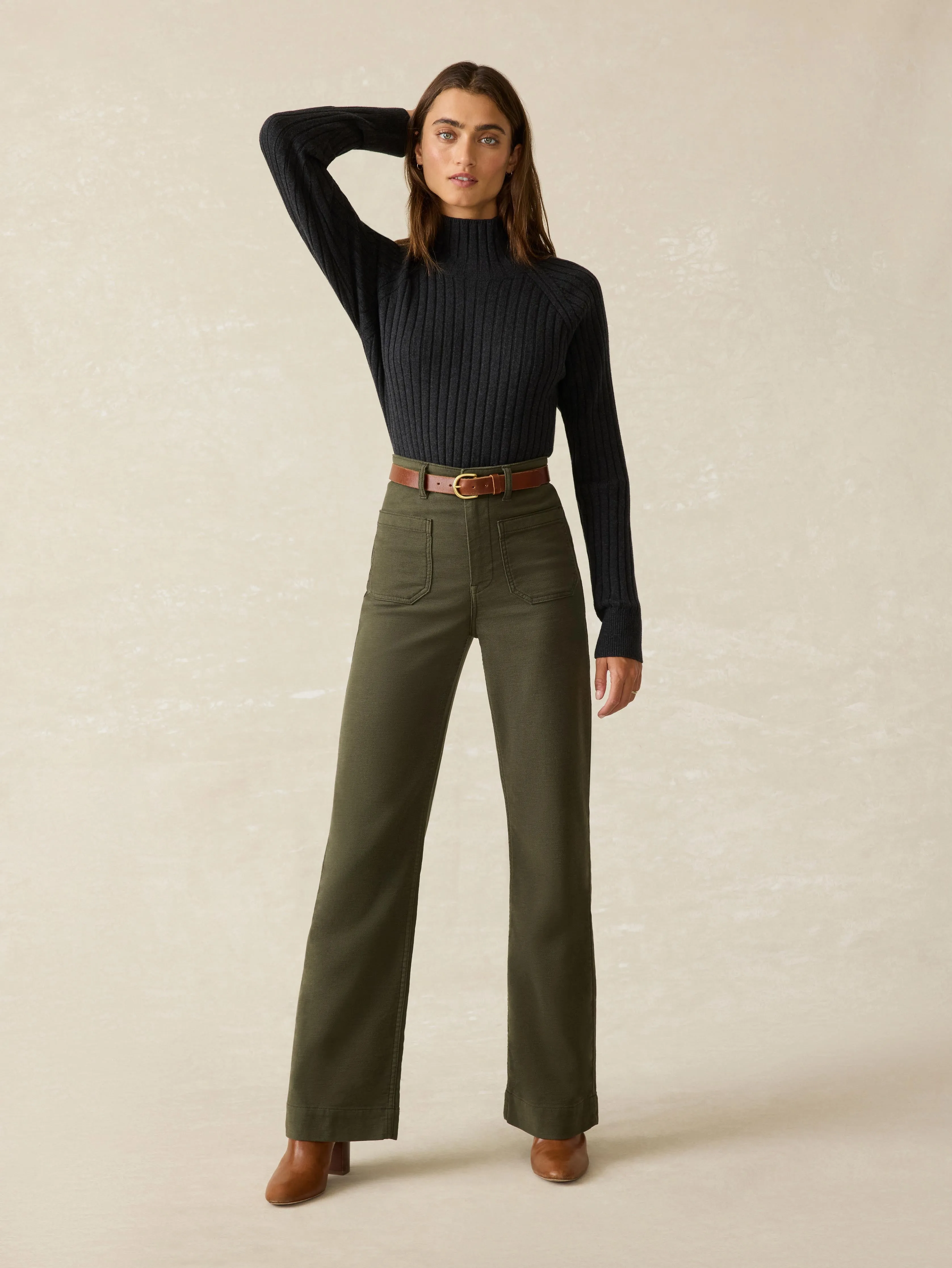 Jackson Mockneck - Charcoal Heather sold by Faherty product image thumbnail 3