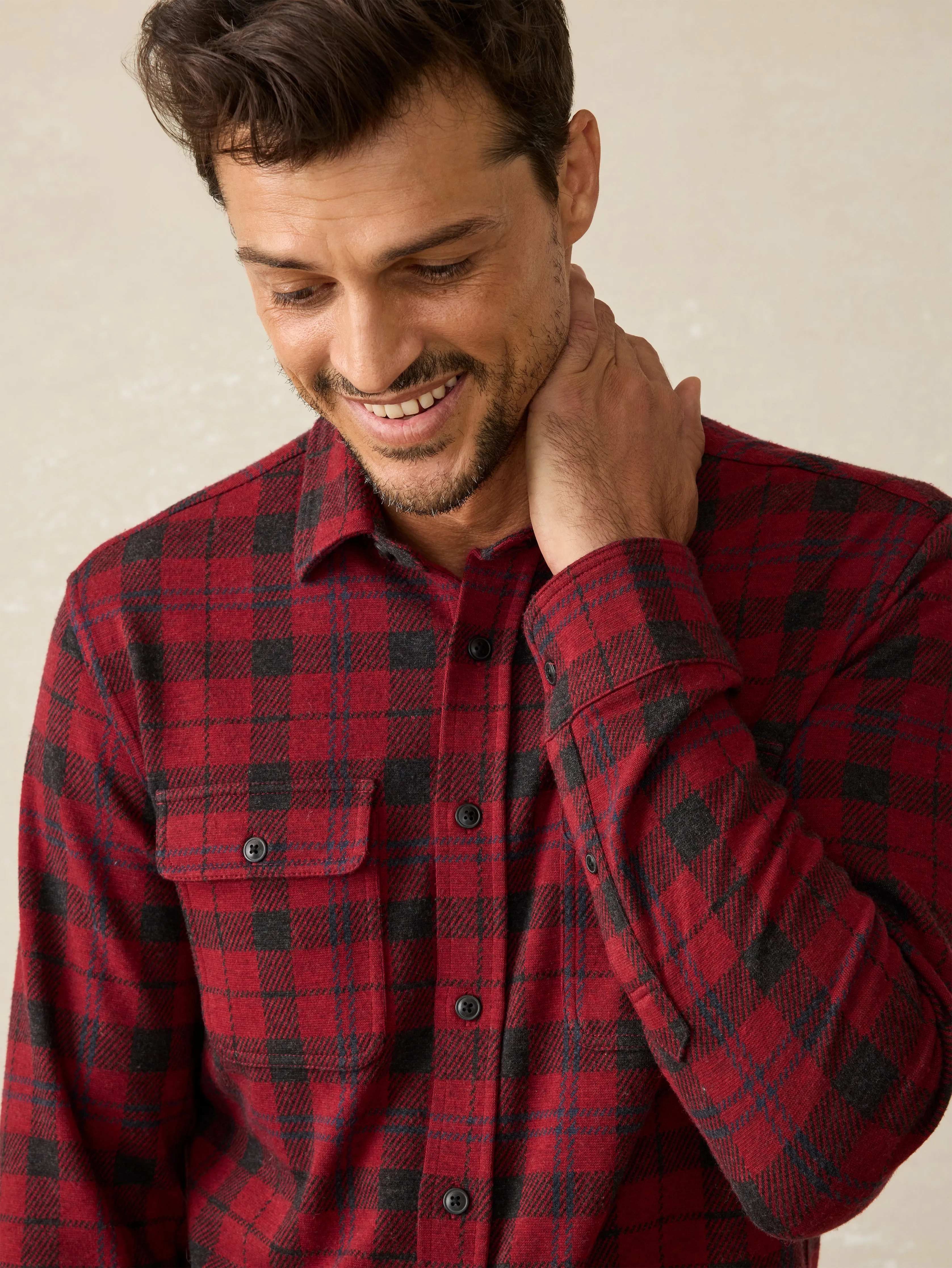 Legend™ Sweater Shirt - Cherry Creek Plaid sold by Faherty product image thumbnail 2
