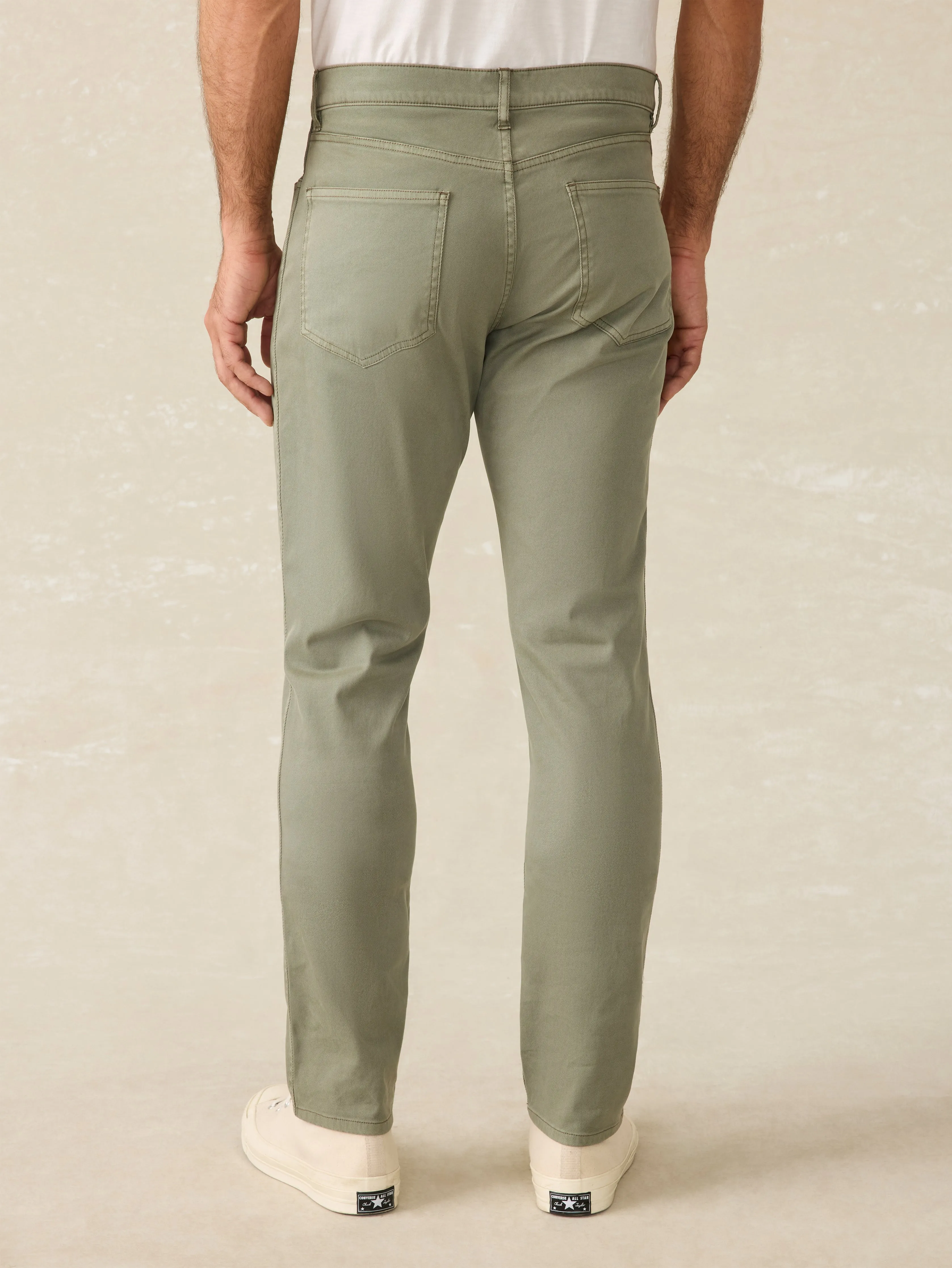 Comfort Twill 5-Pocket - Surplus Green sold by Faherty product image thumbnail 5